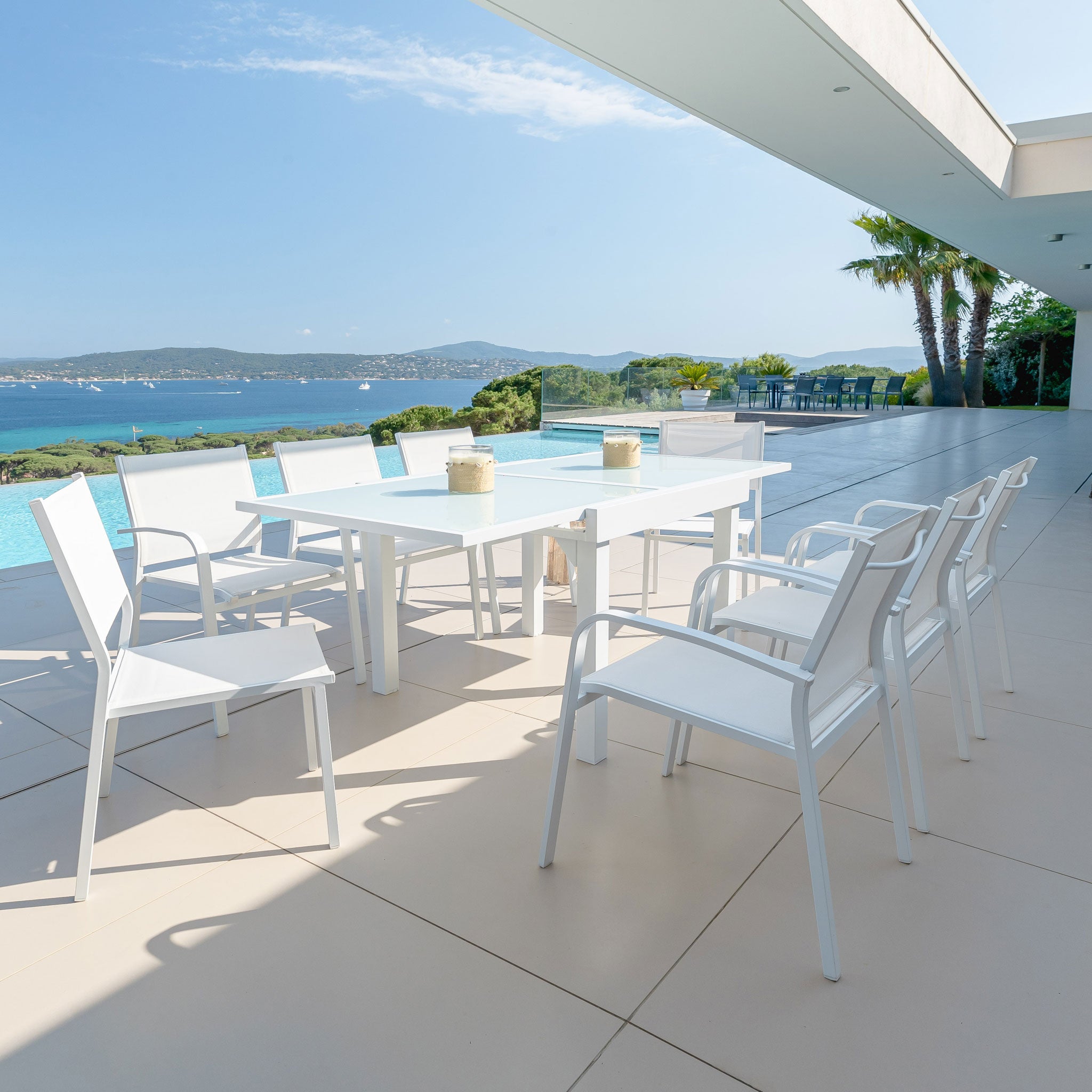 Fauteuil de jardin alu empilable Murano