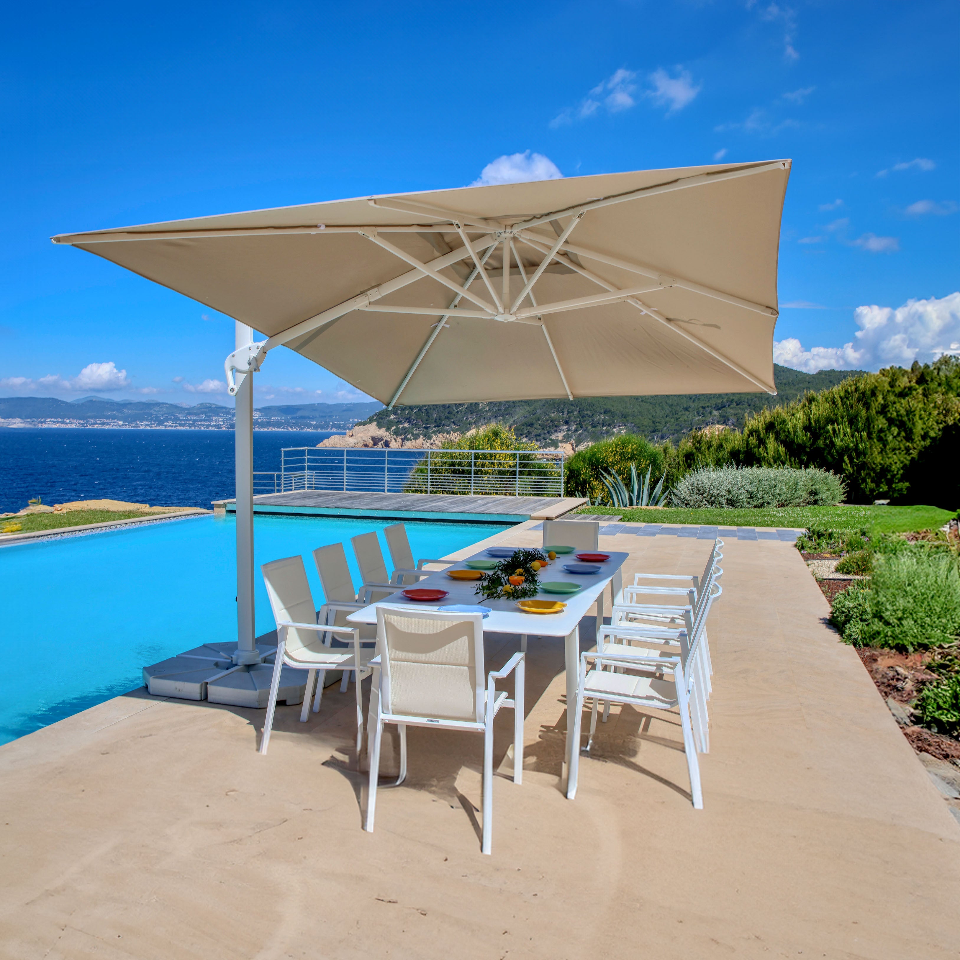 Parasol déporté Yucatan (L4 x 3m)