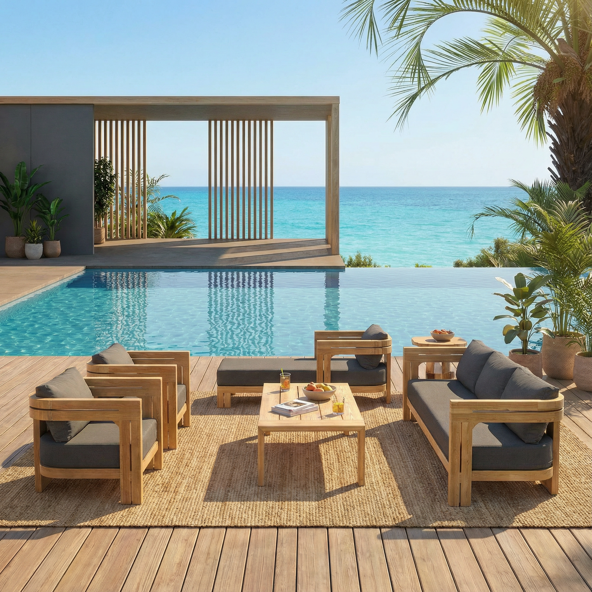 Salon de jardin Zanzibar - 5 places