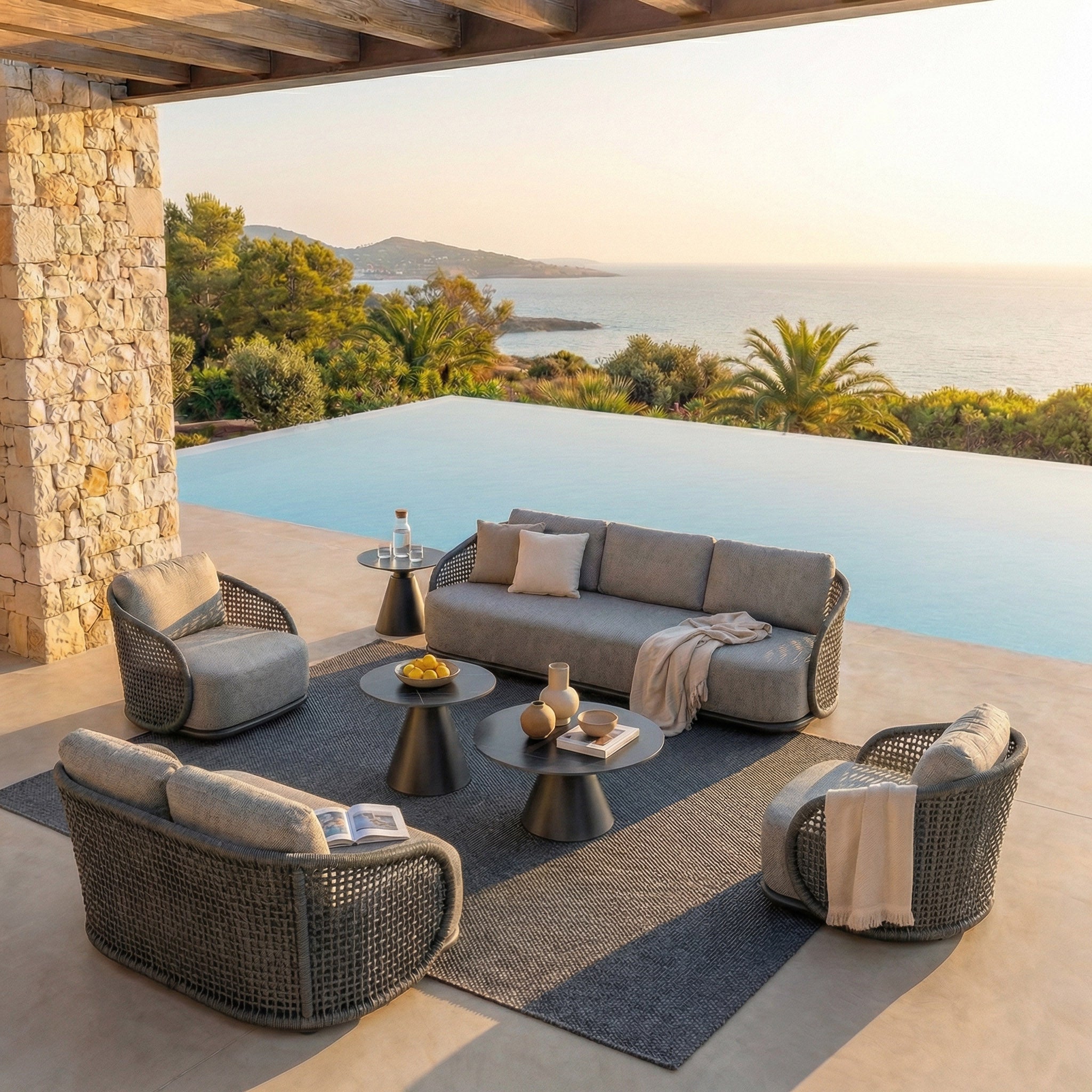 Salon de jardin Riviera - 7 places