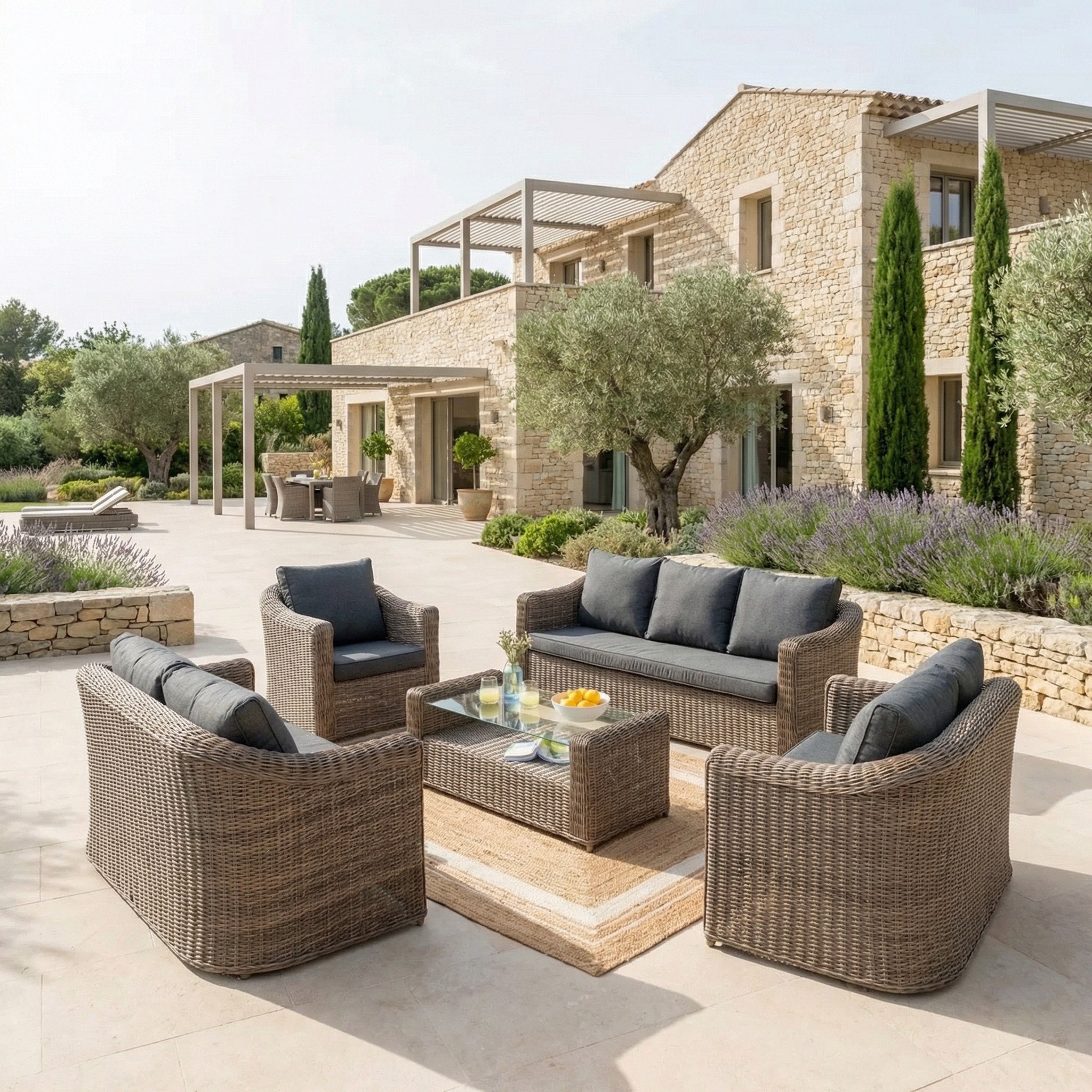 Conjunto de jardim Calvi - 7 lugares