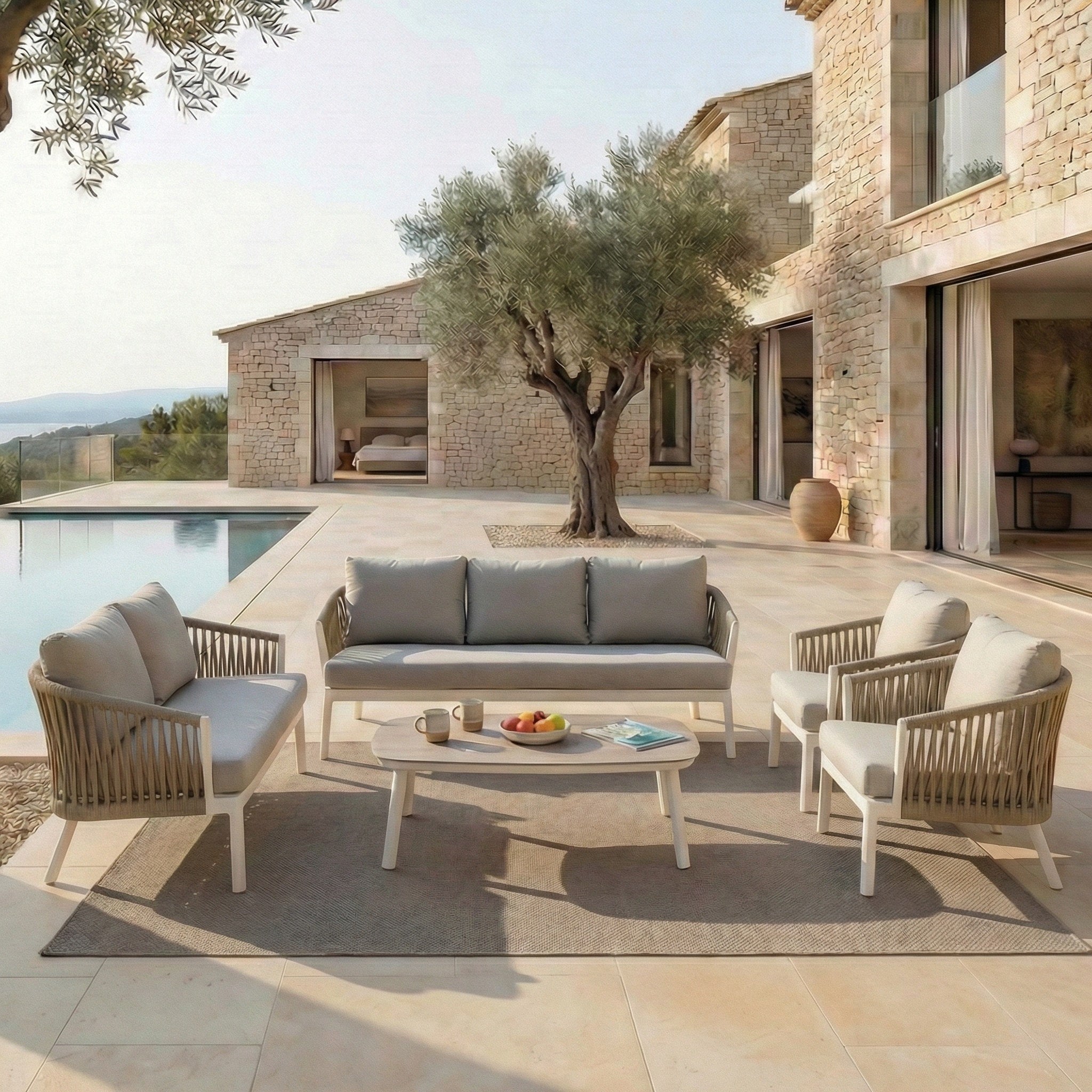 Conjunto de jardim Amalfi - 7 lugares