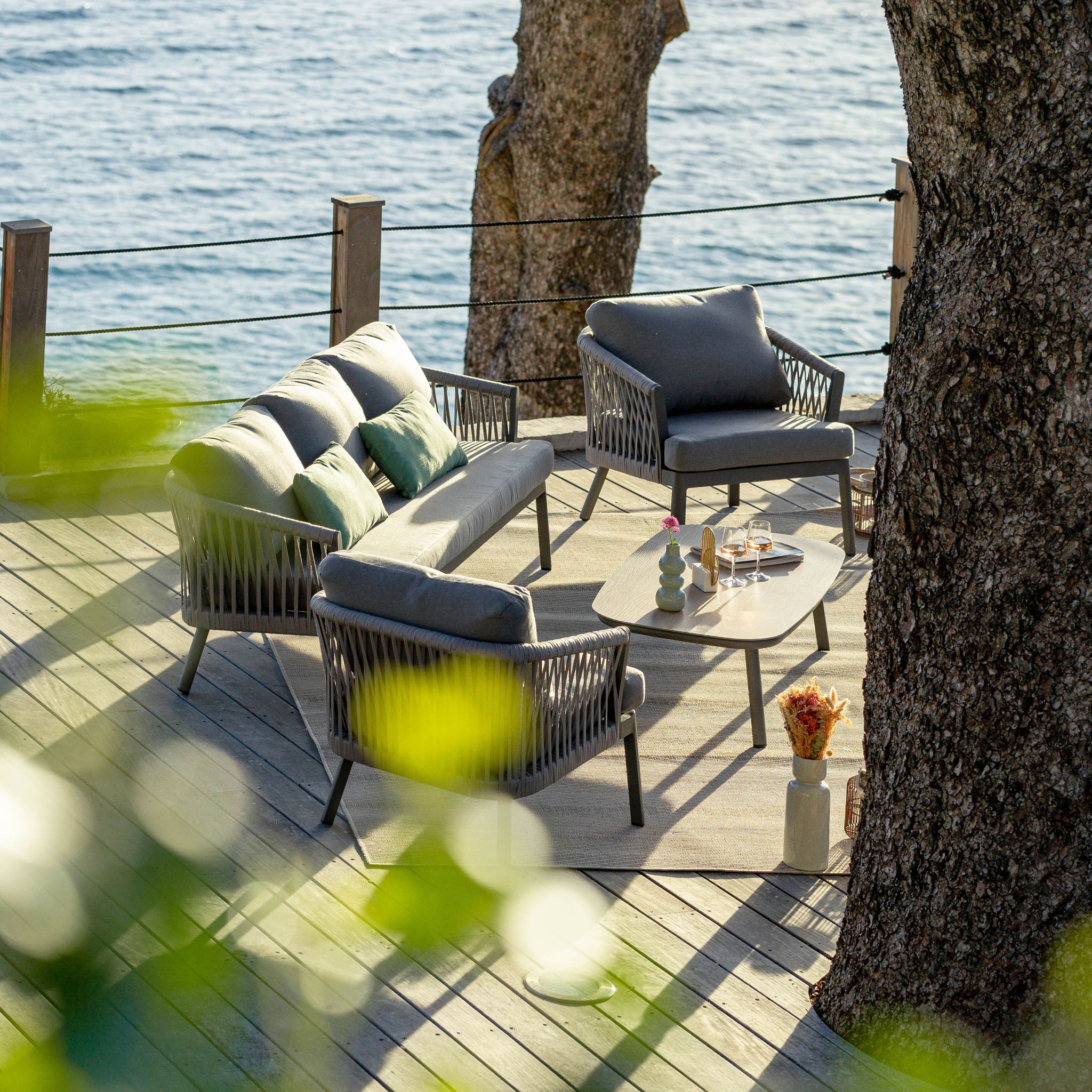 Salon de jardin Amalfi - 5 places - Mobellia