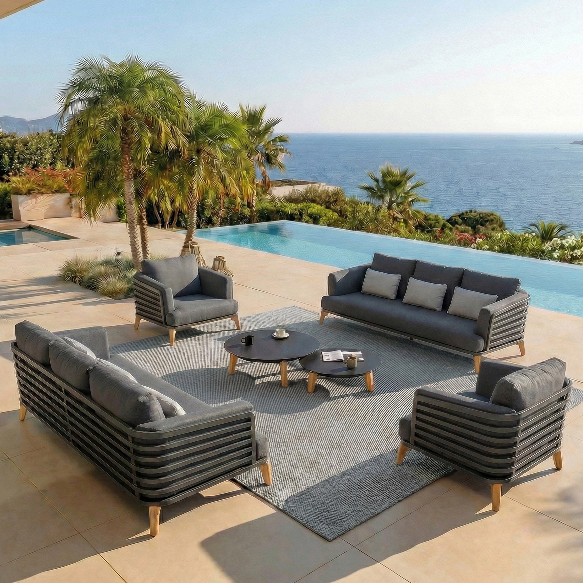 Salon de jardin Monte Carlo - 8 places