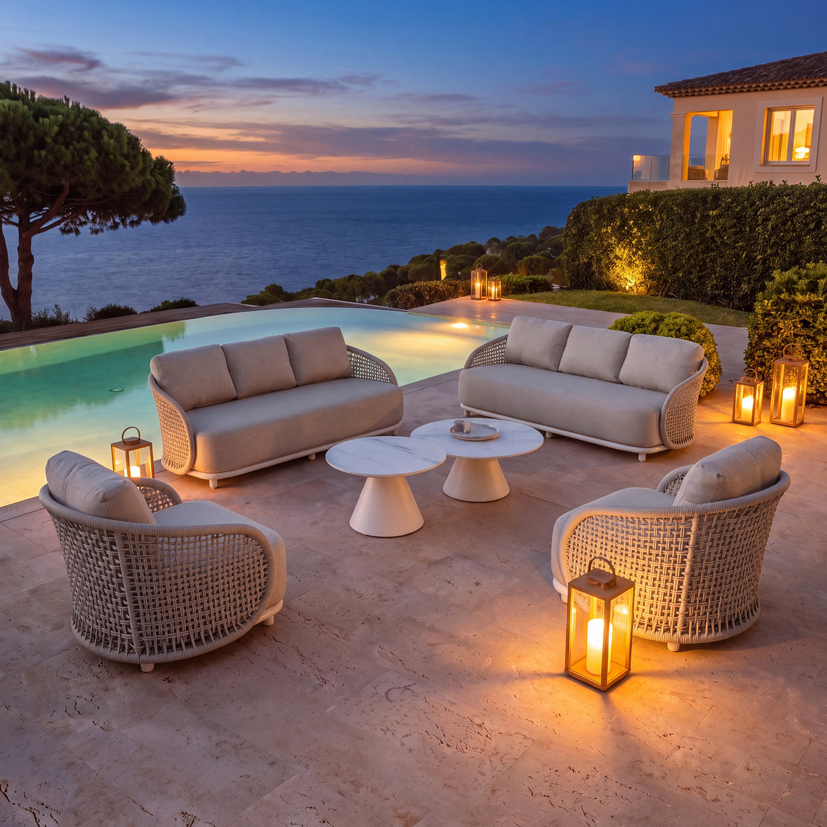 Lounge-set Riviera - 8 Plätze