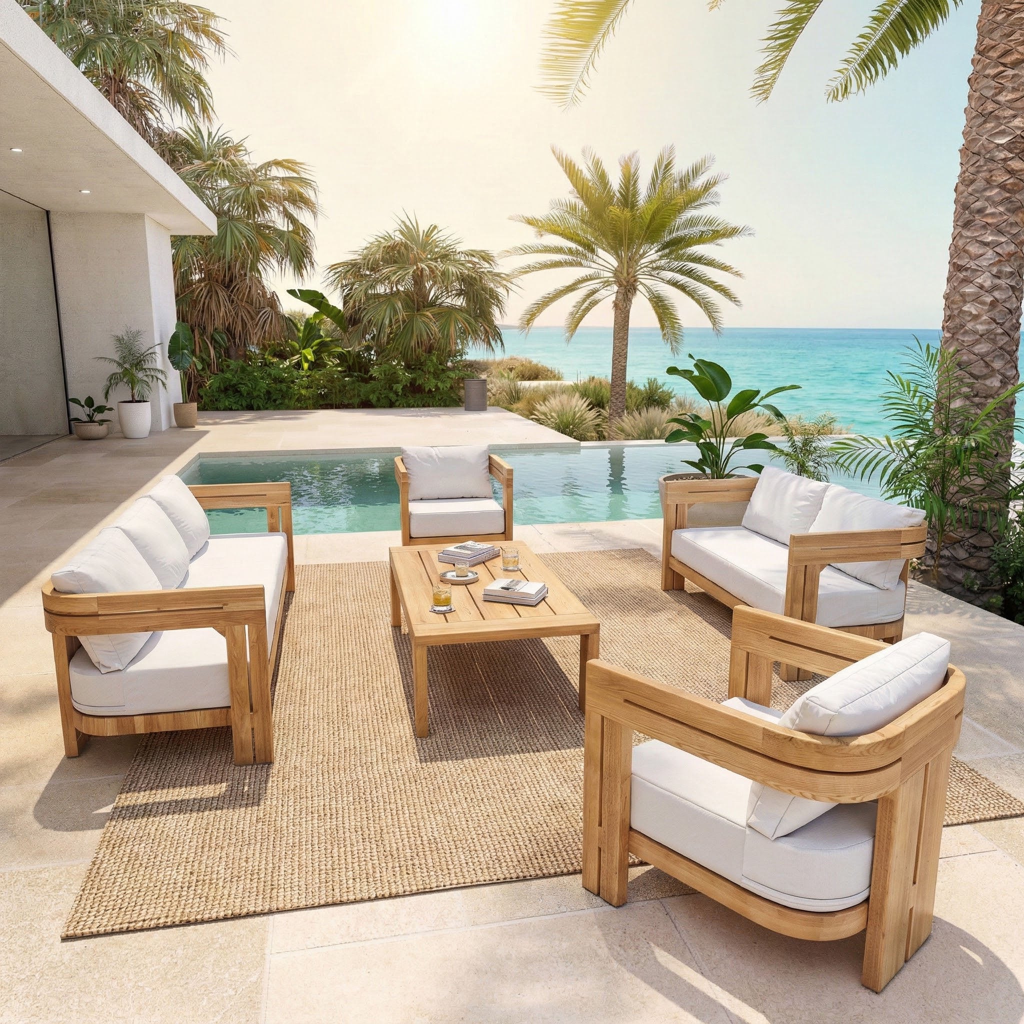 Salon de jardin Zanzibar - 7 places