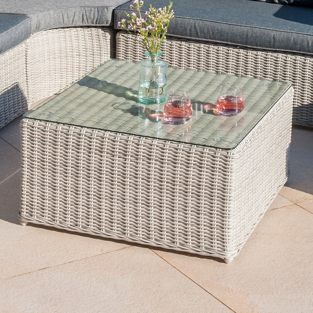 Table basse de jardin carré Calvi 70x70cm
