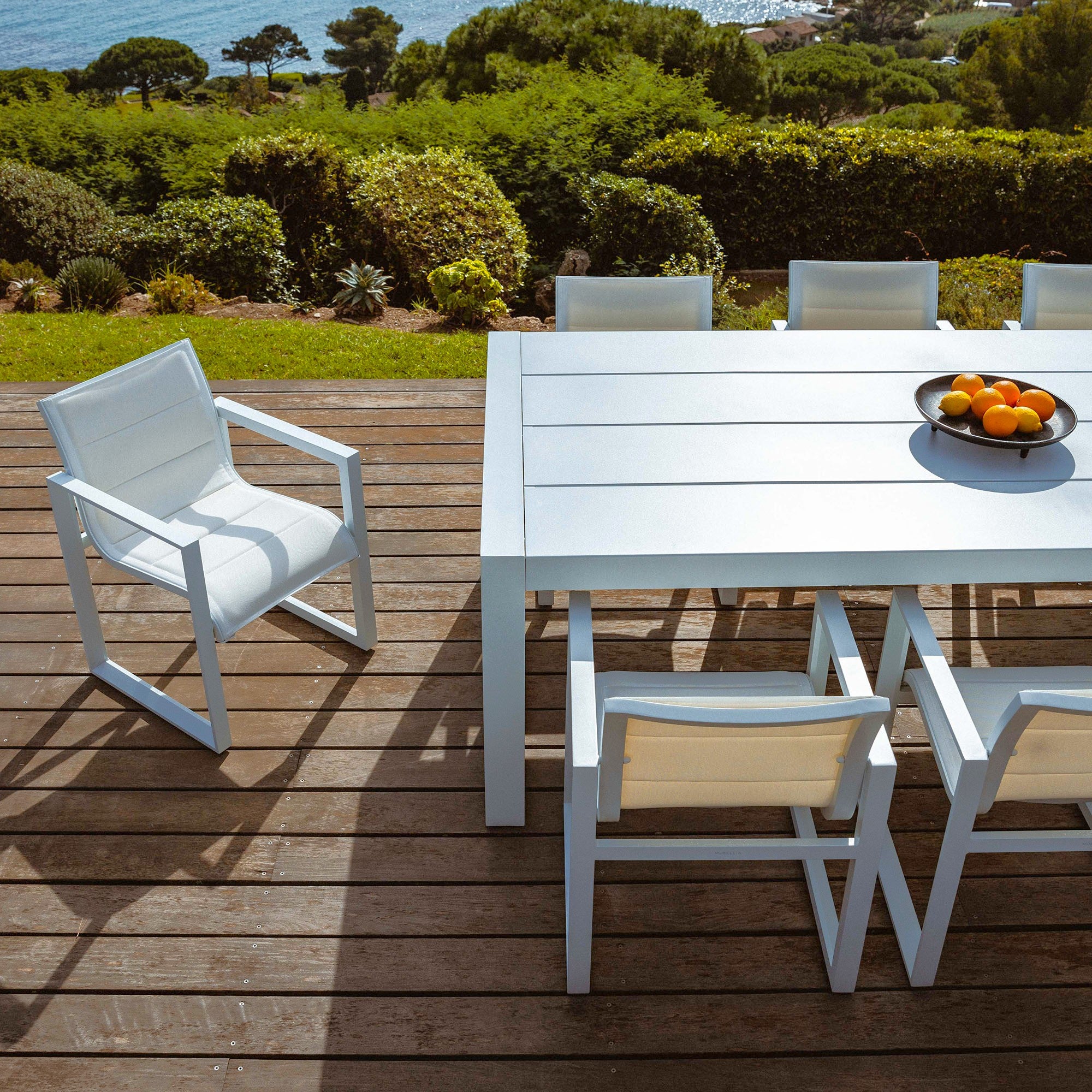 Table de jardin rectangulaire 10 places Elba en aluminium 240x118 cm