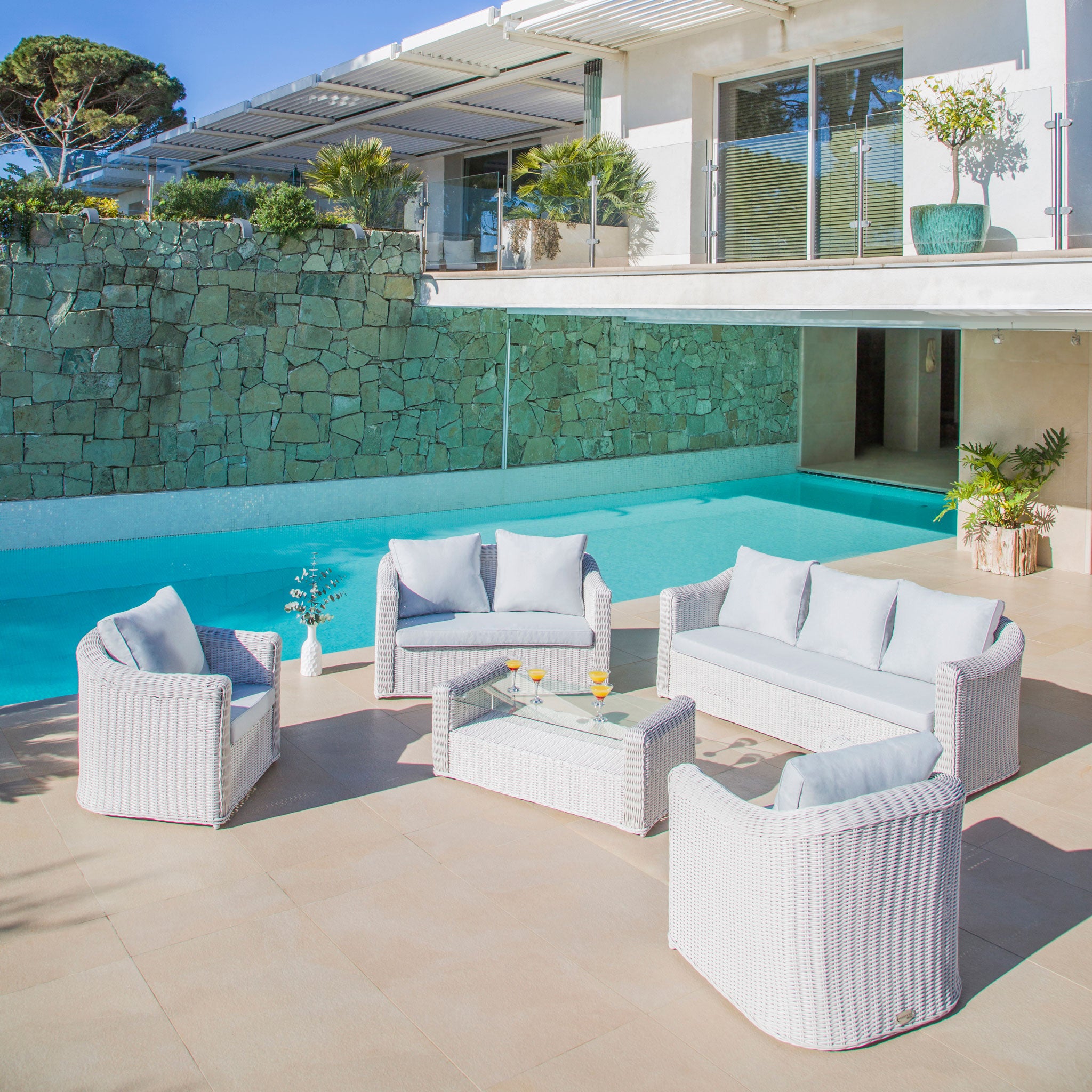 Salon de jardin Calvi - 7 places - Mobellia