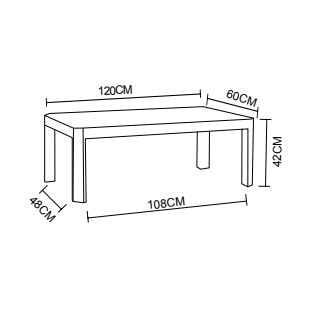 Table basse rectangulaire de jardin Ostara - Mobellia