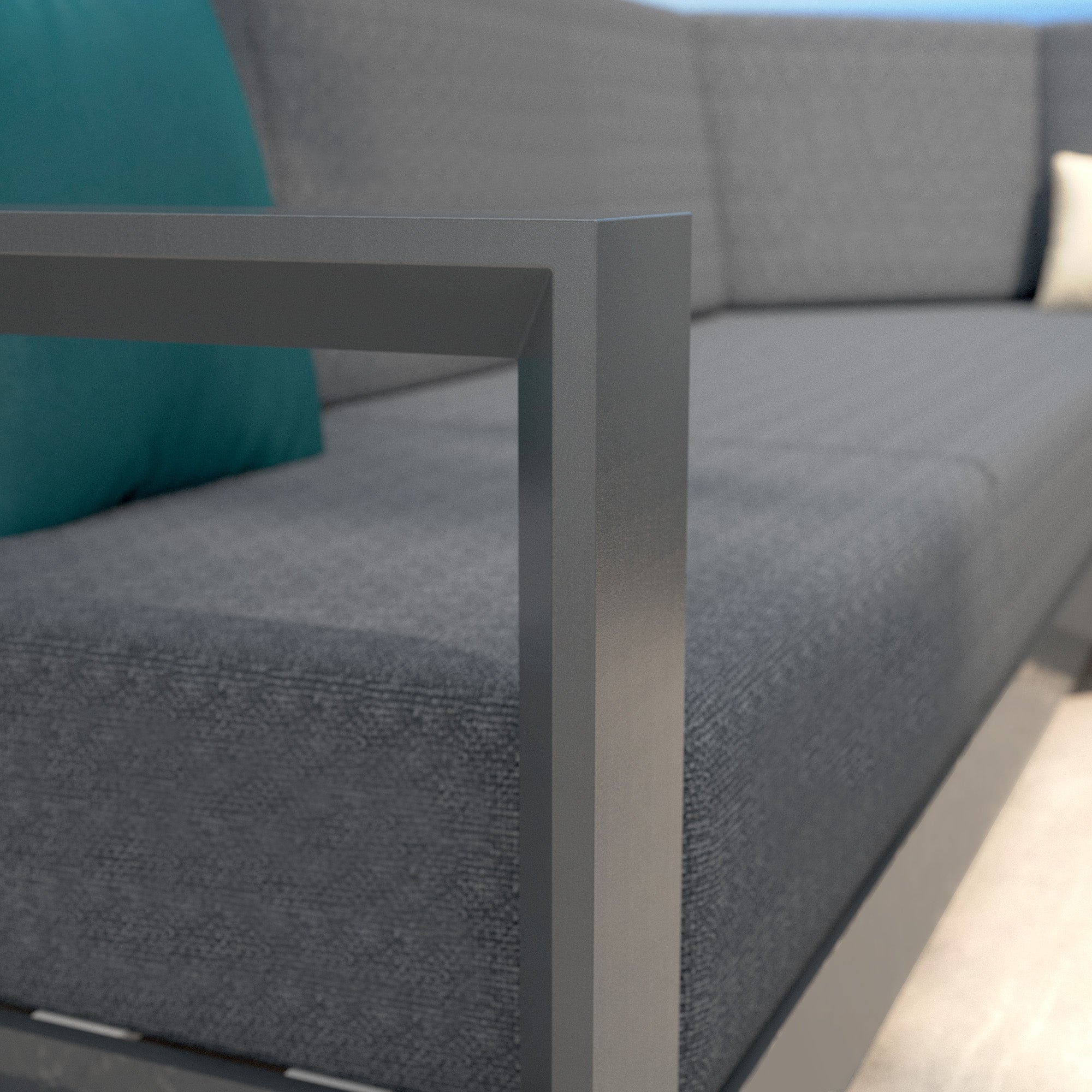 Salon de jardin d'angle Elba - 5 places - Mobellia