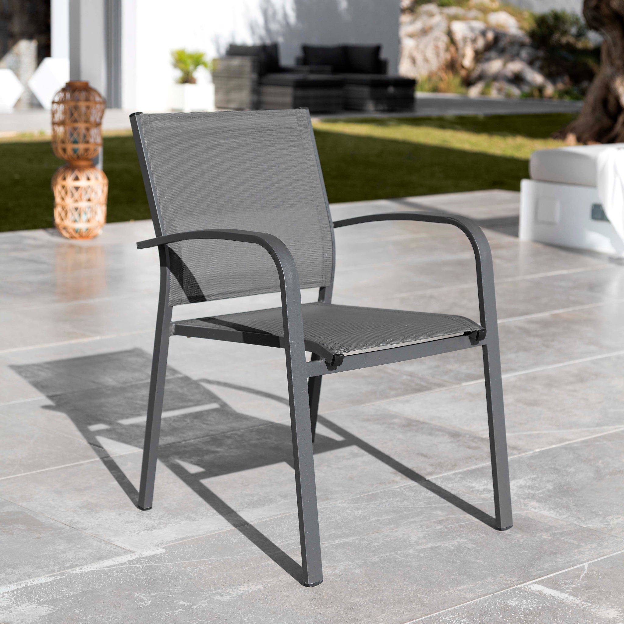 Fauteuil de jardin alu empilable Murano - Mobellia