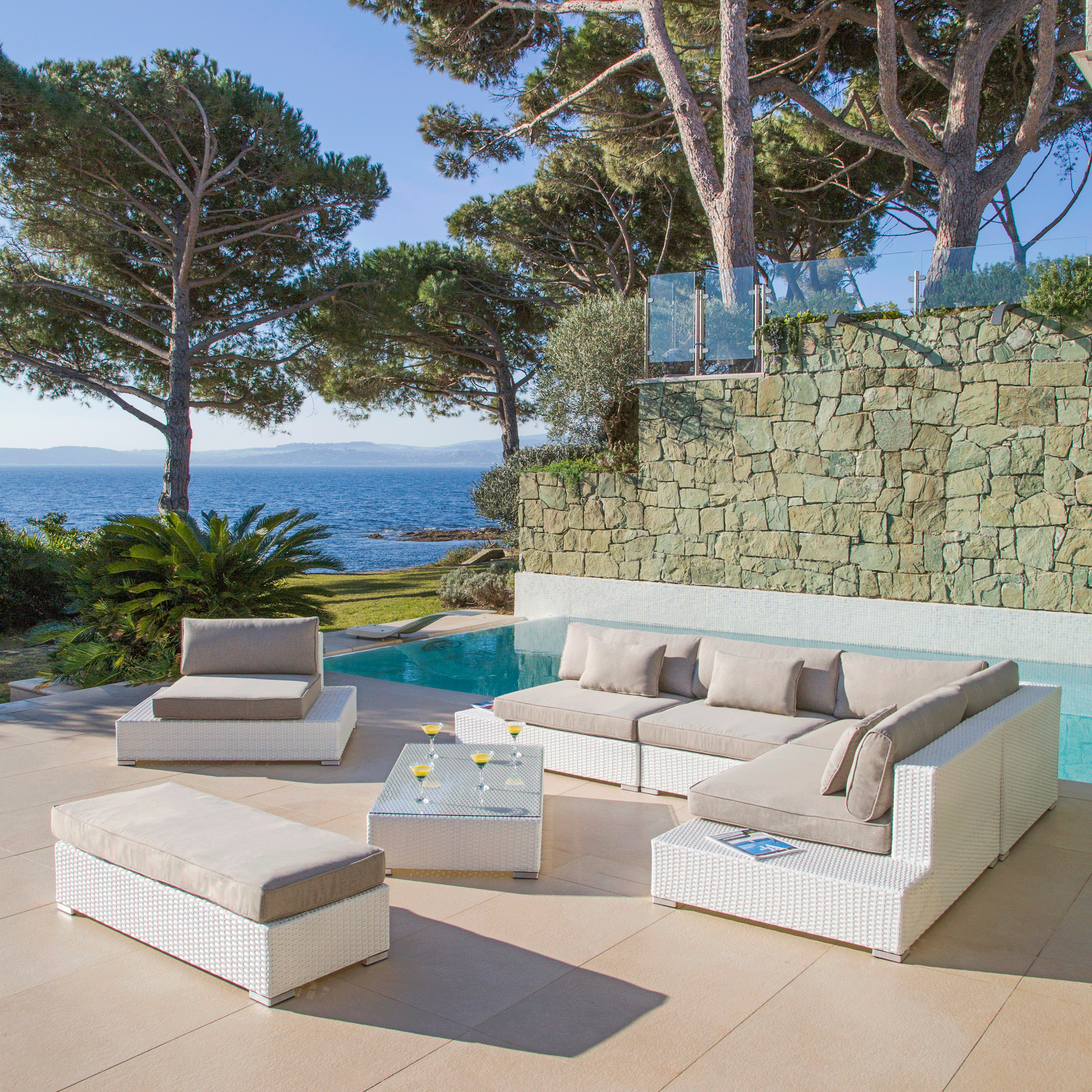 Salon de jardin Palma - 5 places - Mobellia