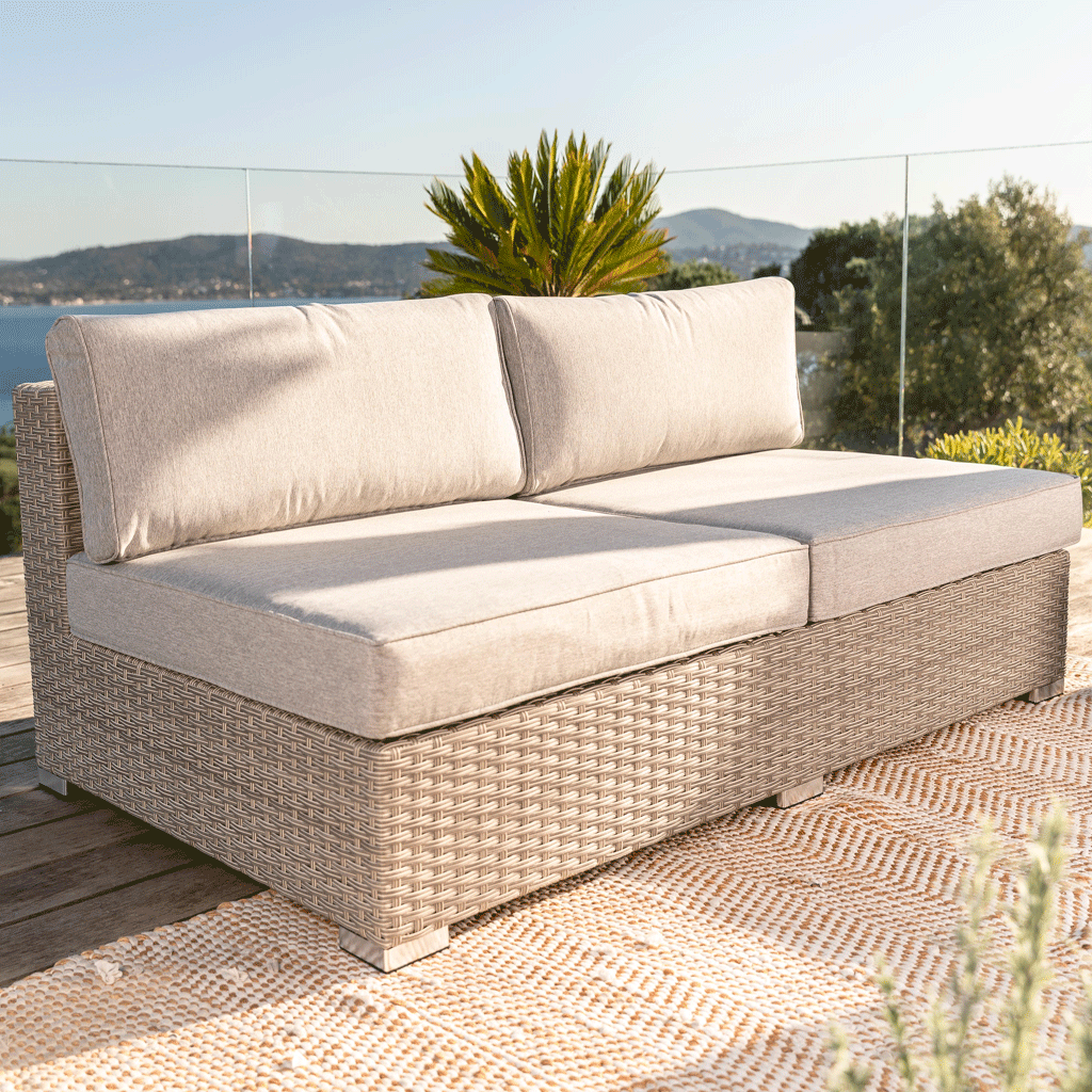 Chauffeuse de jardin 2 places Palma - Mobellia