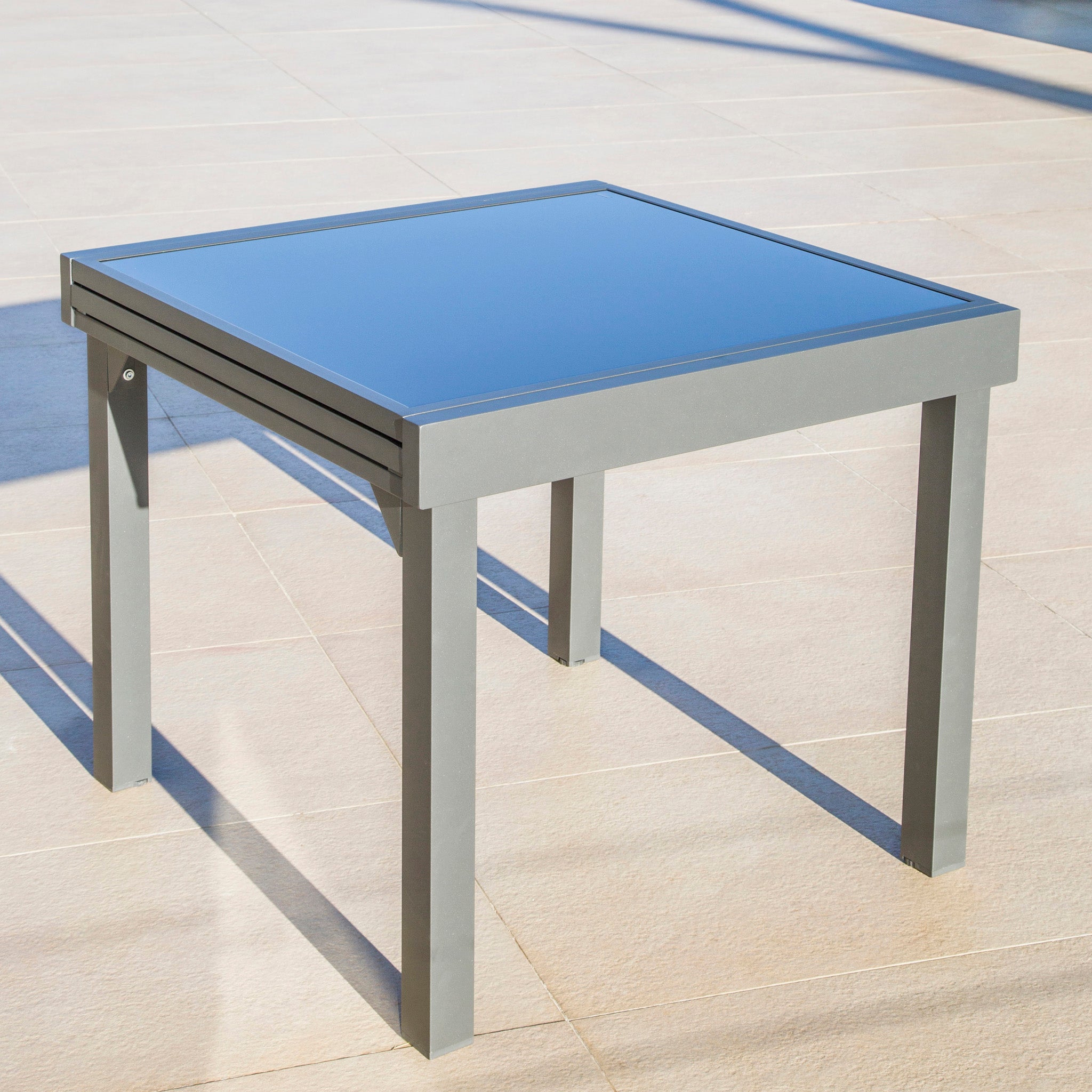 Table de jardin extensible 8 places en verre Murano (180 x 90 cm) - Mobellia