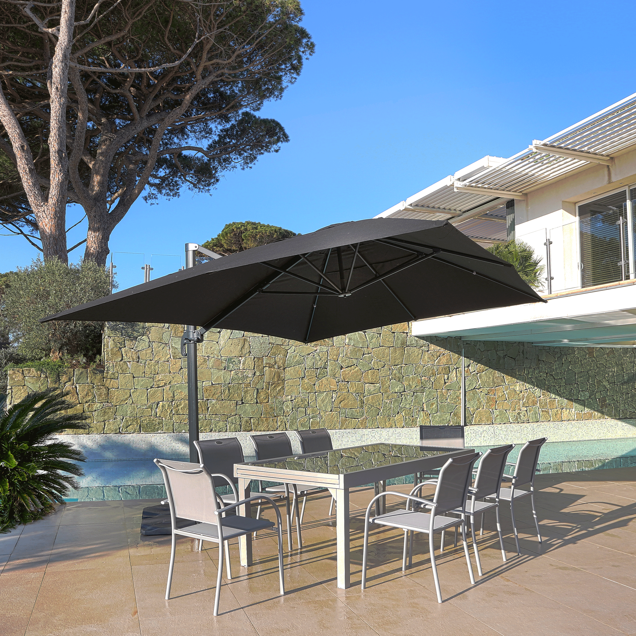 Parasol Déporté Bahia 4x3 - Mobellia
