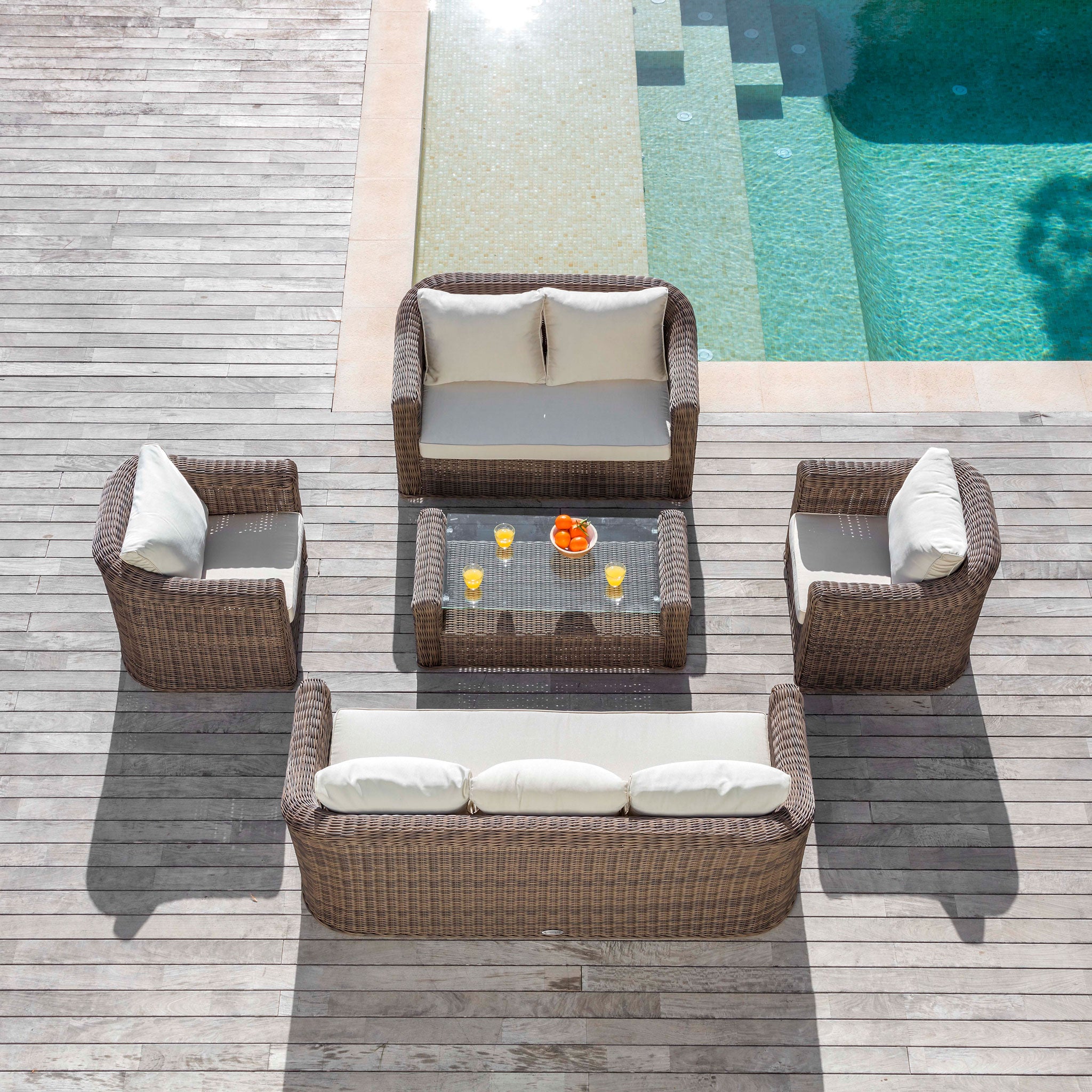 Salon de jardin Calvi - 7 places - Mobellia