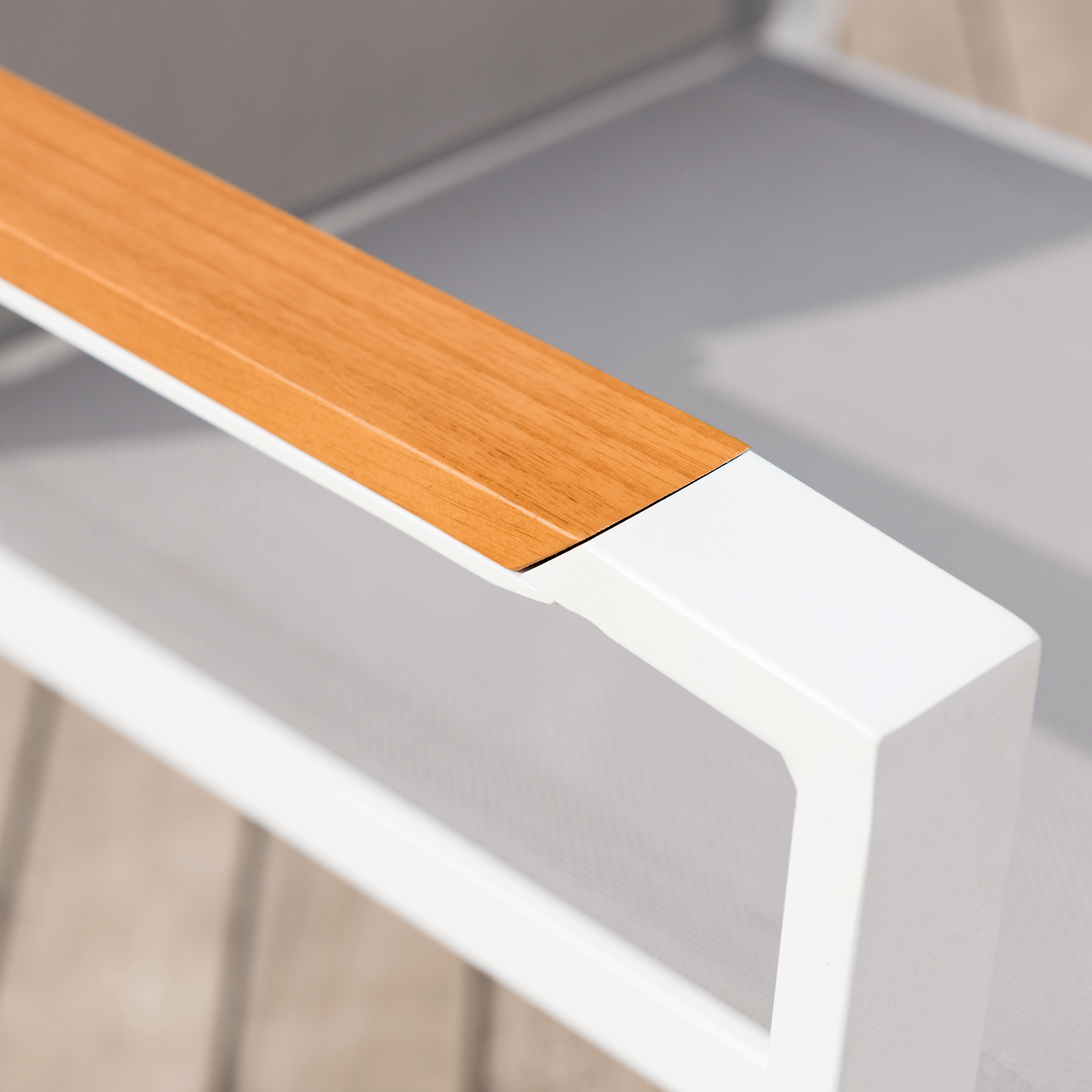 Fauteuil de jardin aluminium/bois Bali - Mobellia