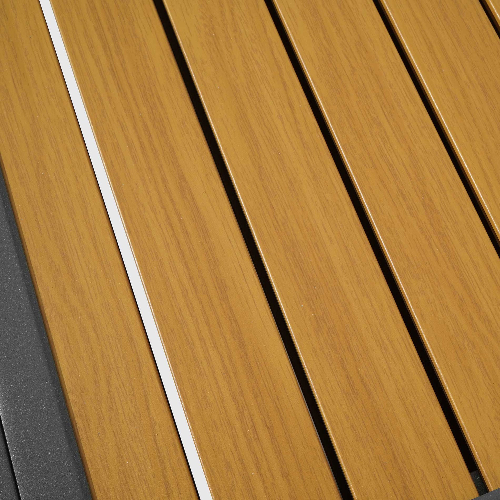 Table de jardin extensible 8 places Aluminium effet bois Murano (90/180x90) - Mobellia