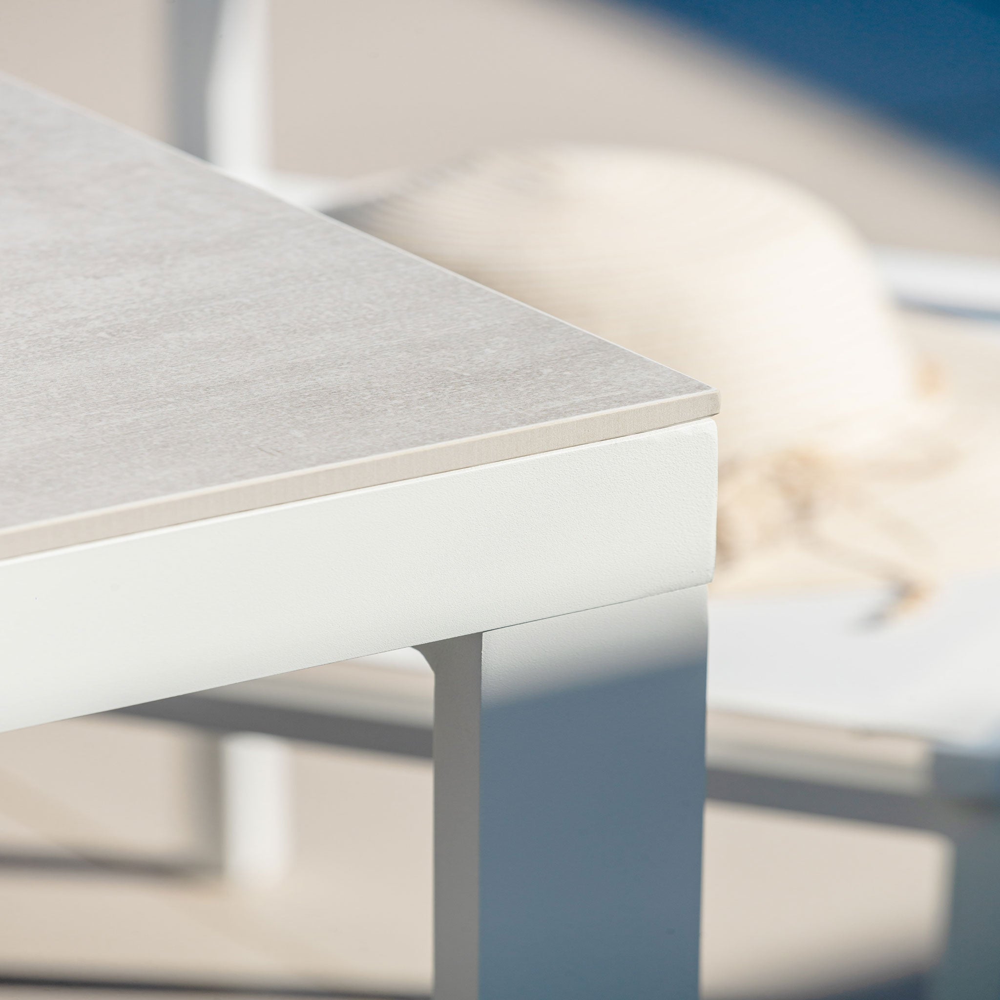 Table de jardin 8 places Aluminium/Céramique Kore (180 x 90 cm) - Mobellia