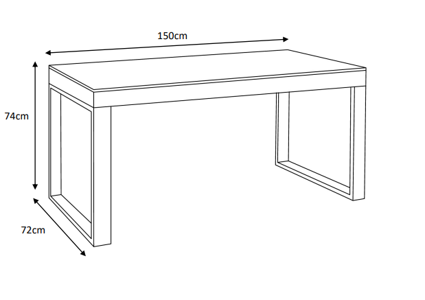 Table de jardin 6 places Aluminium/Céramique Kore (150 x 72 cm) - Mobellia