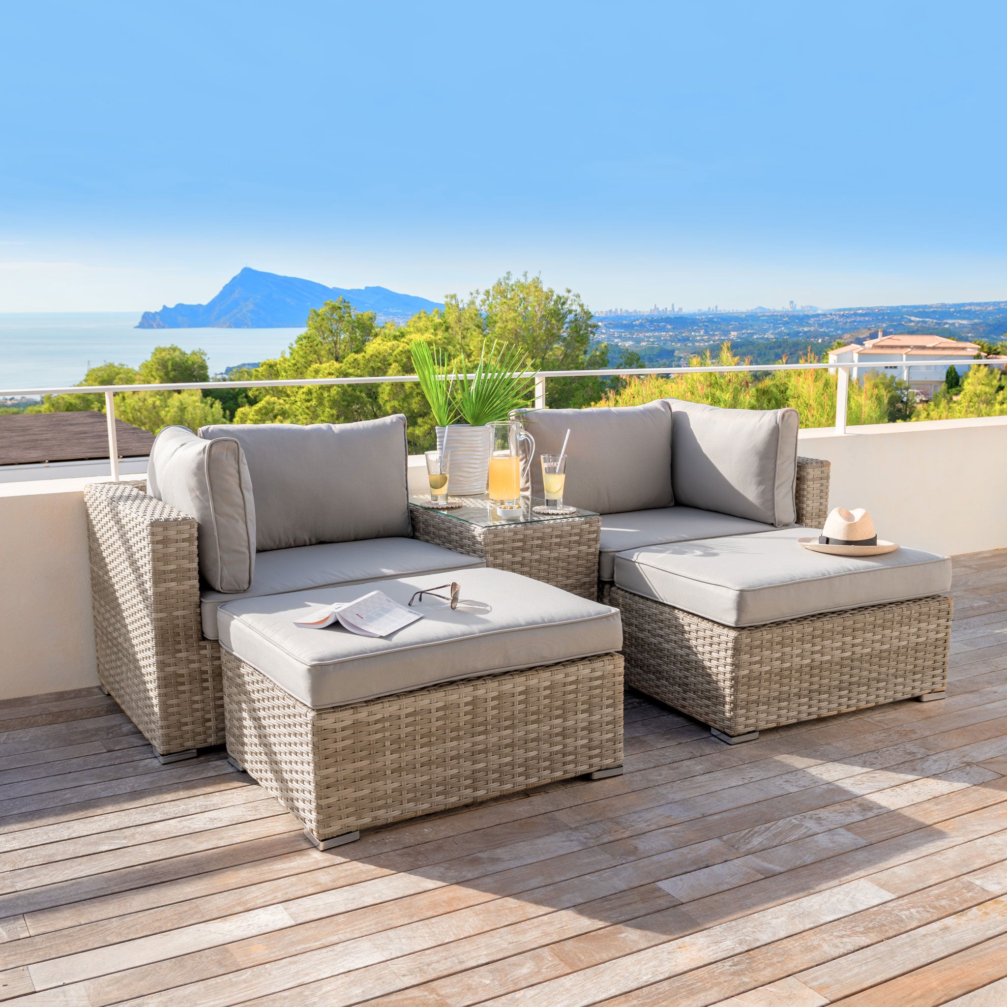 Salon de jardin Mallorca - 4 places - Mobellia