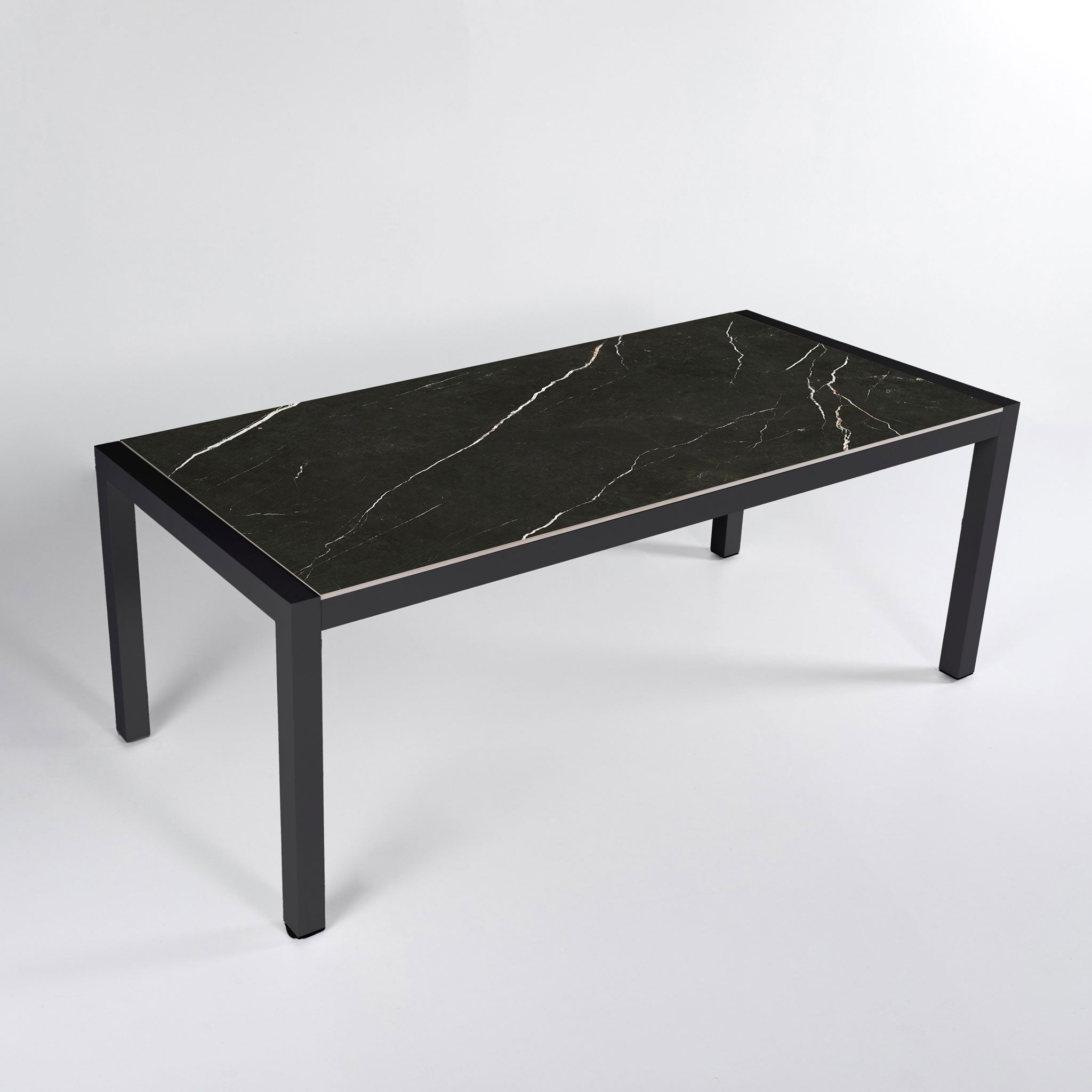 Table de jardin 8 places Aluminium/Céramique Modena (180 x 90cm) - Mobellia