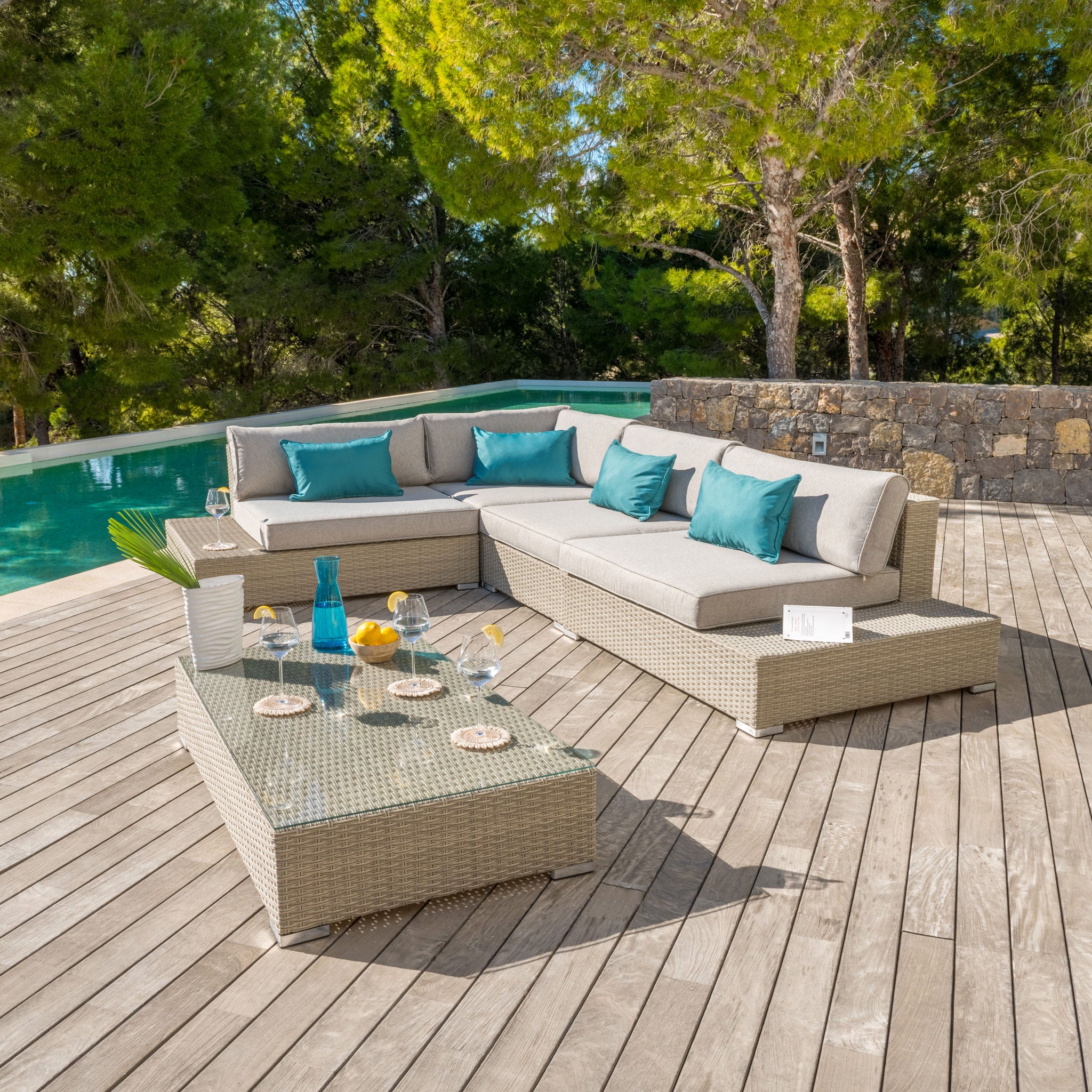 Salon de jardin Palma - 5 places - Mobellia