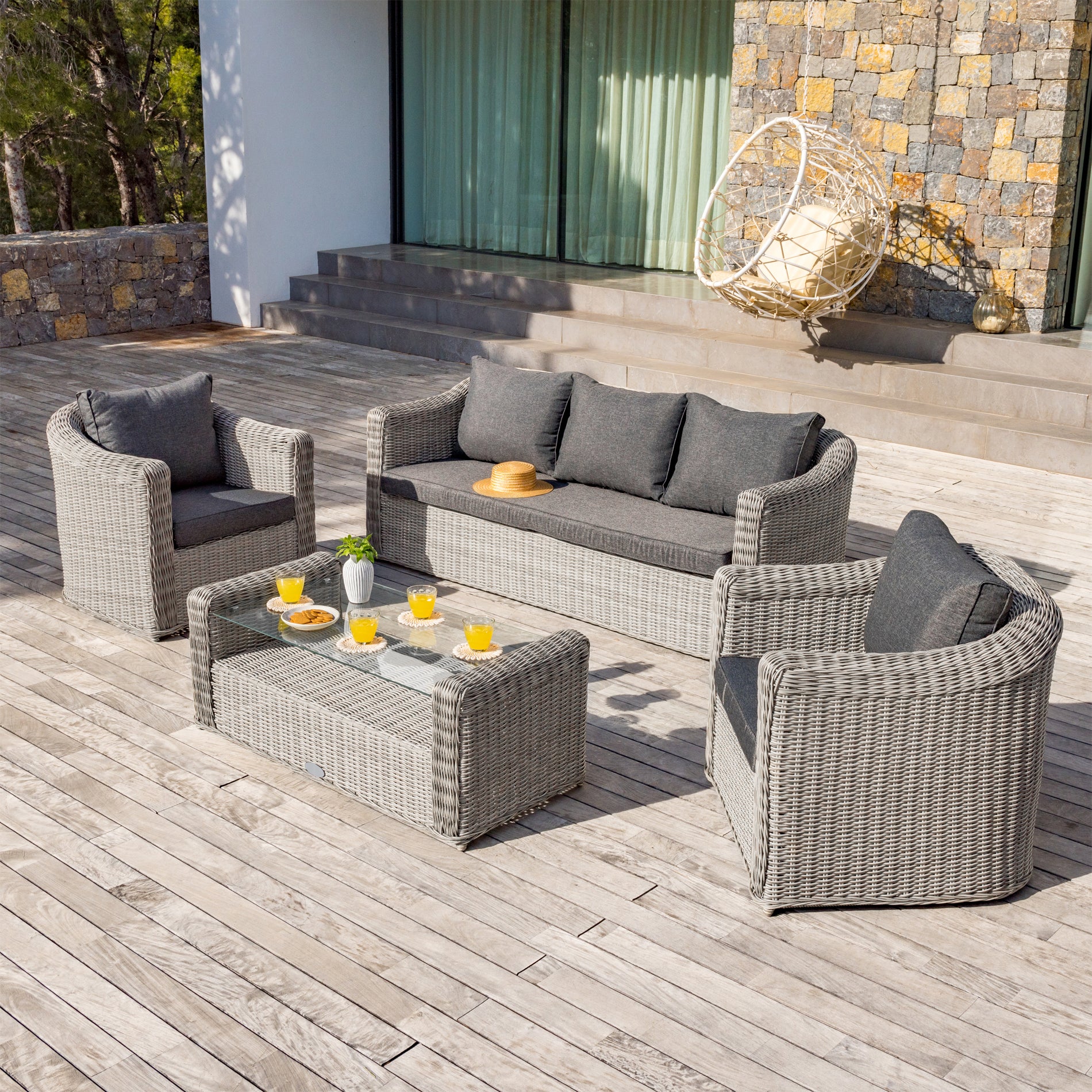 Salon de jardin Calvi - 5 places - Mobellia