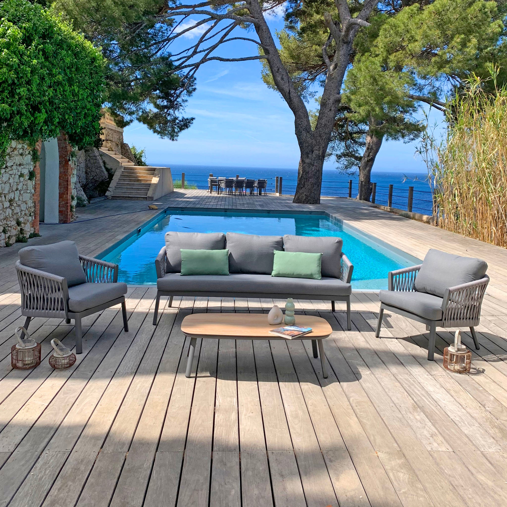 Salon de jardin Amalfi - 5 places - Mobellia