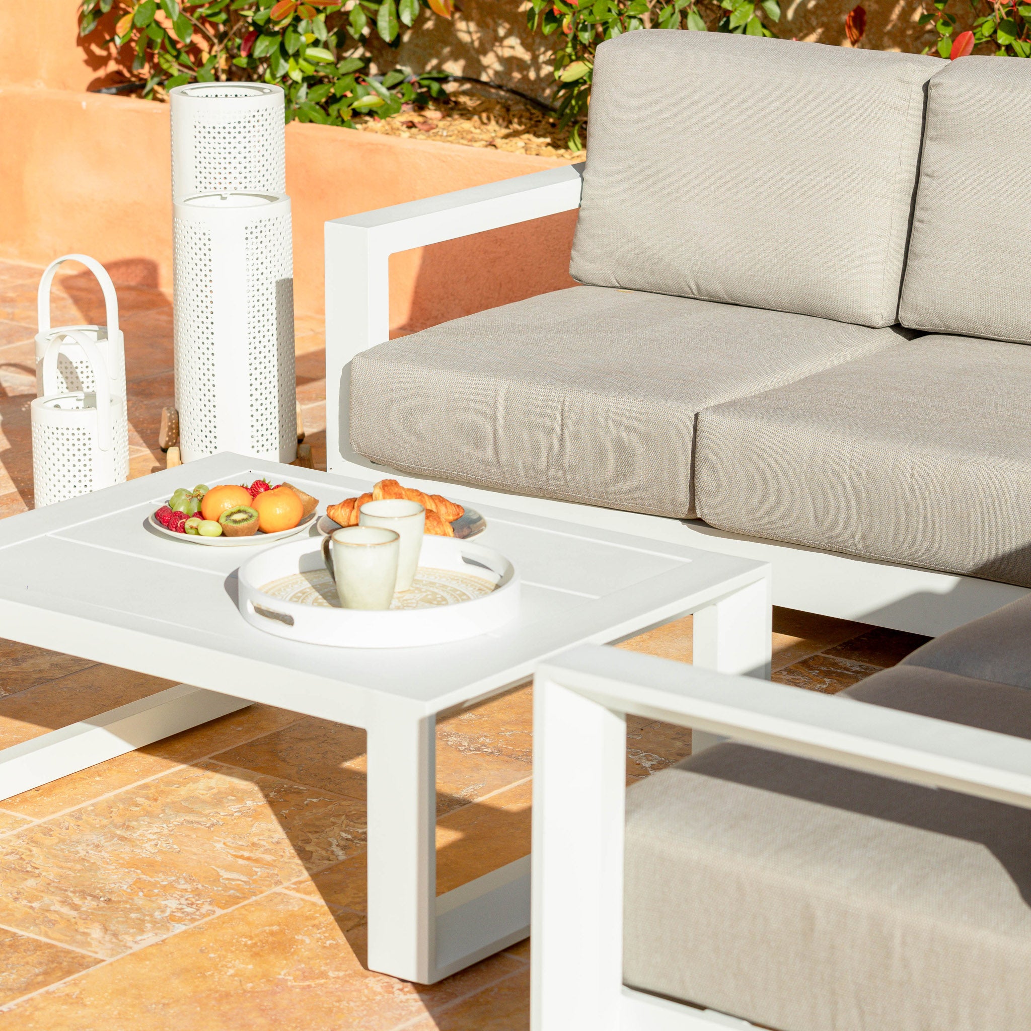 Salon de jardin d'angle Elba - 5 places - Mobellia