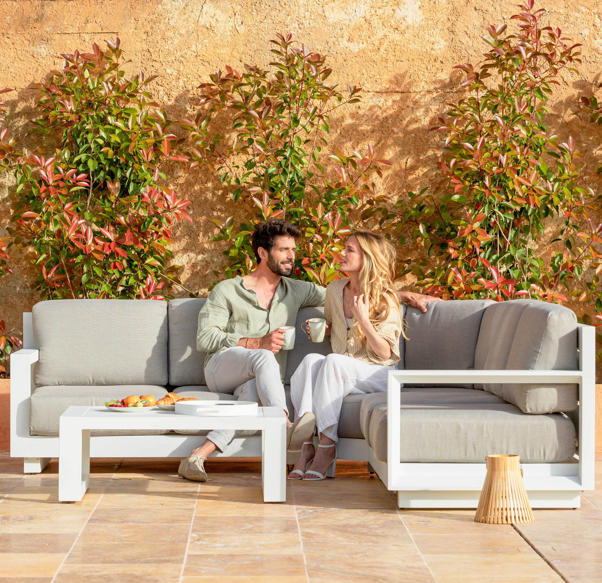 Salon de jardin d'angle Elba - 5 places - Mobellia