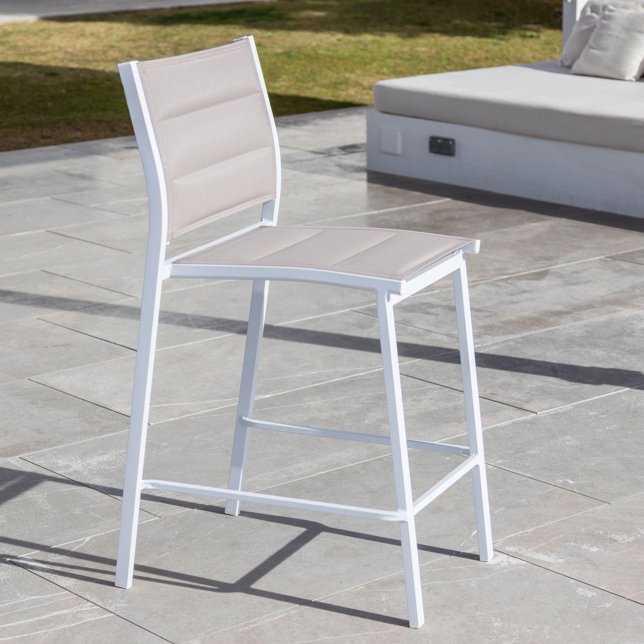 Tabouret de jardin Alu empilable Murano - Mobellia