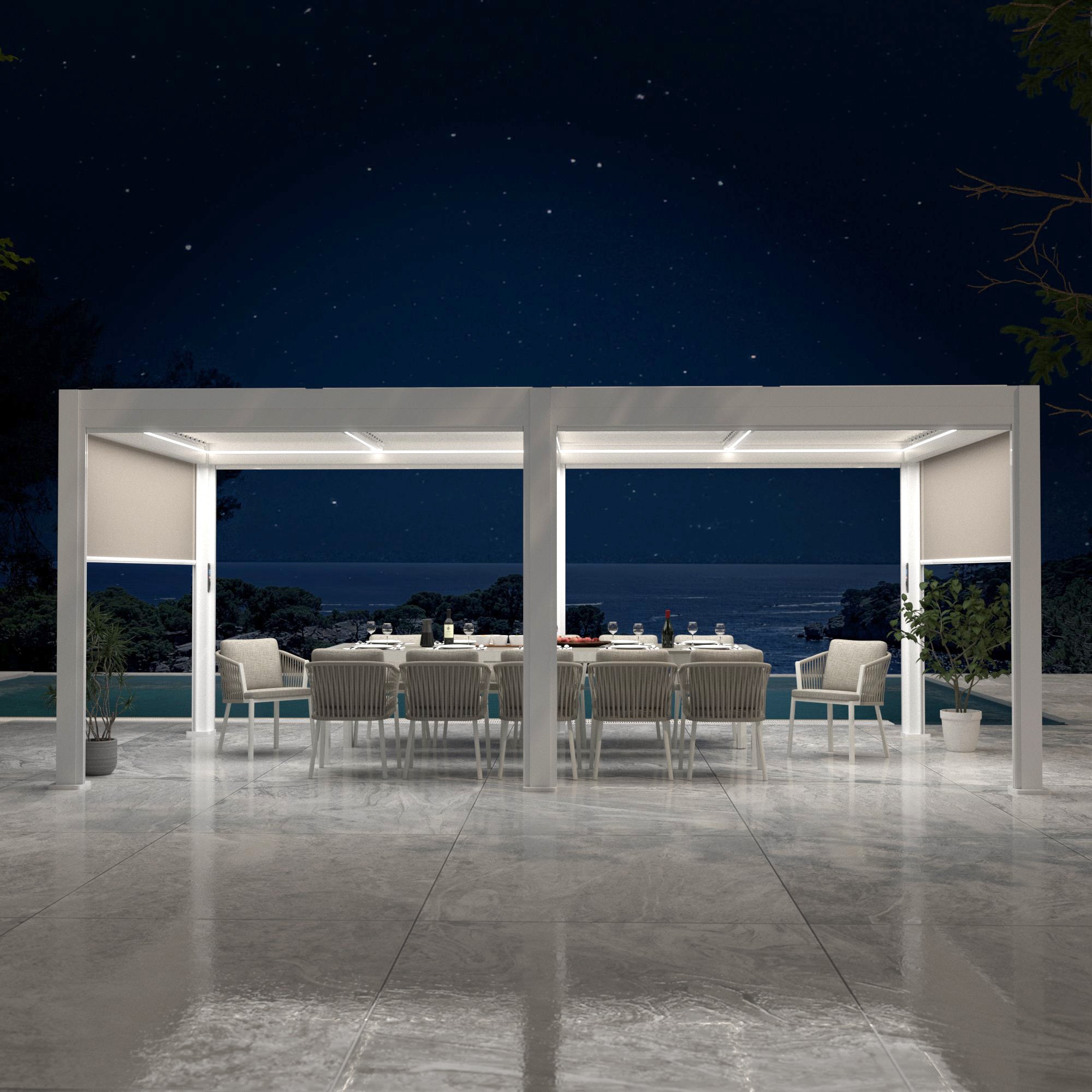 Pergola bioclimatique motorisée avec LED 3x6m