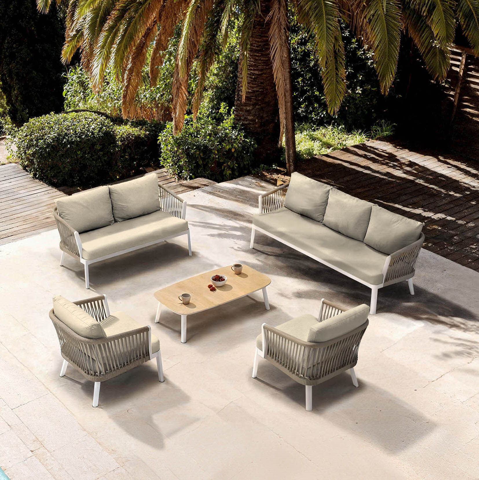 Salon de jardin Amalfi - 7 places