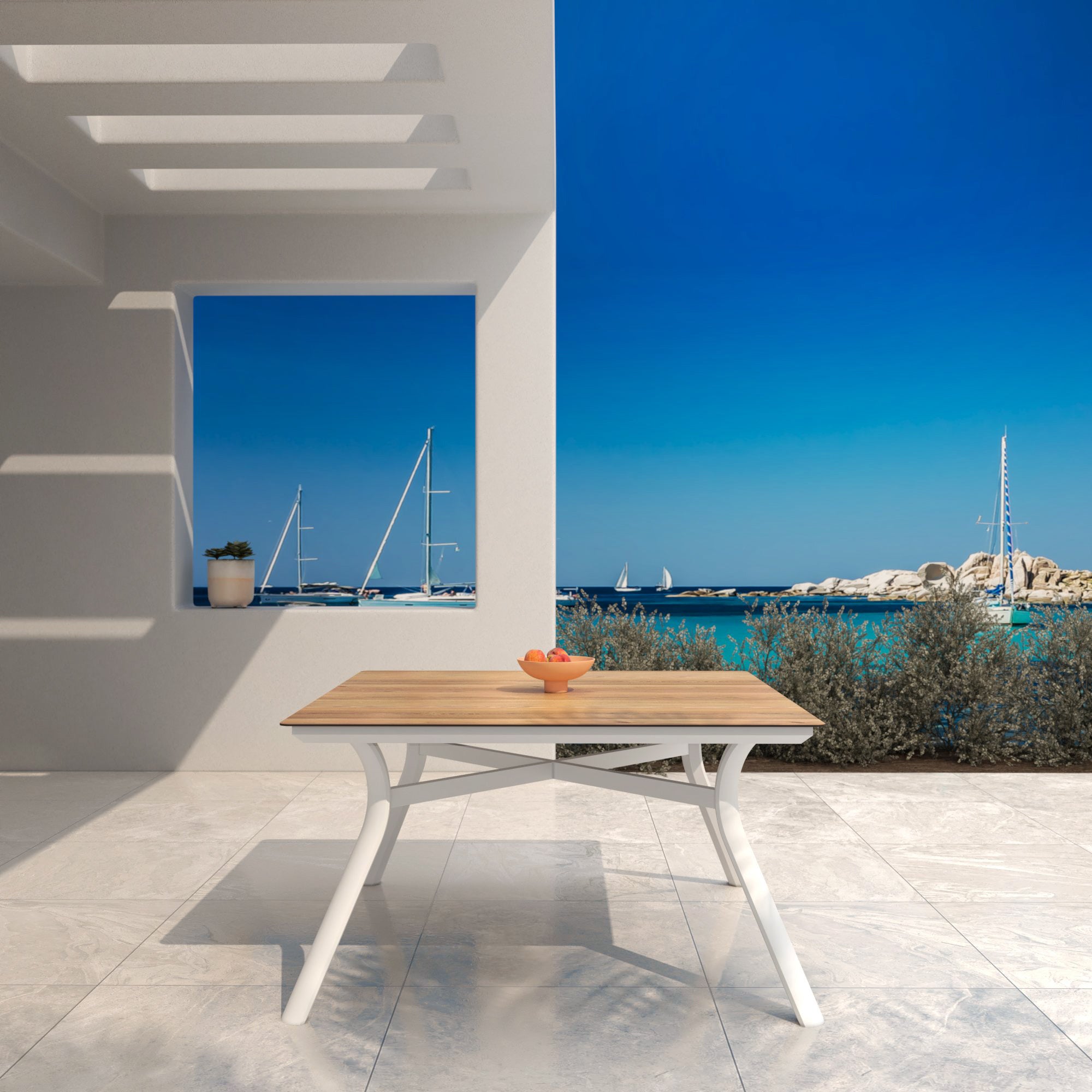 Amalfi square garden table 136x136cm