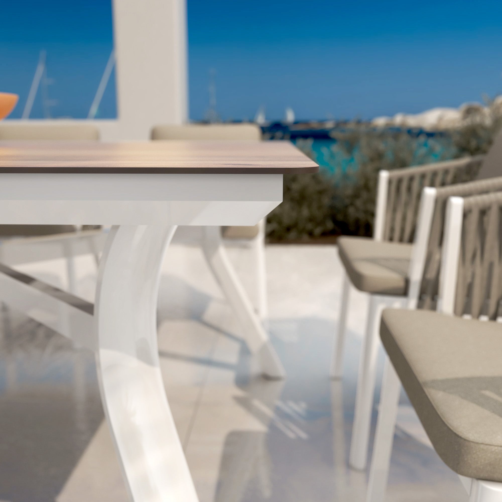 Mesa de jardín rectangular Amalfi de 8 plazas (200 x 90 cm)