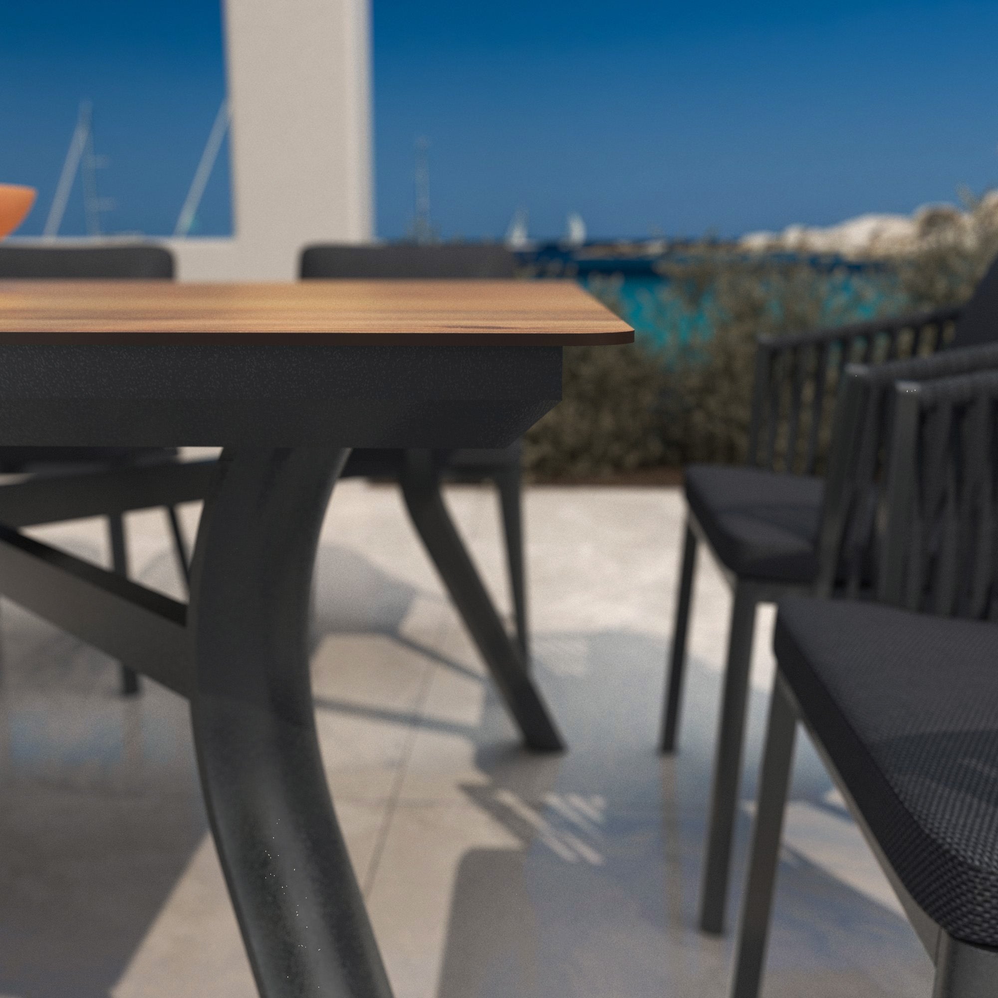 Mesa de jardín rectangular Amalfi de 8 plazas (200 x 90 cm)
