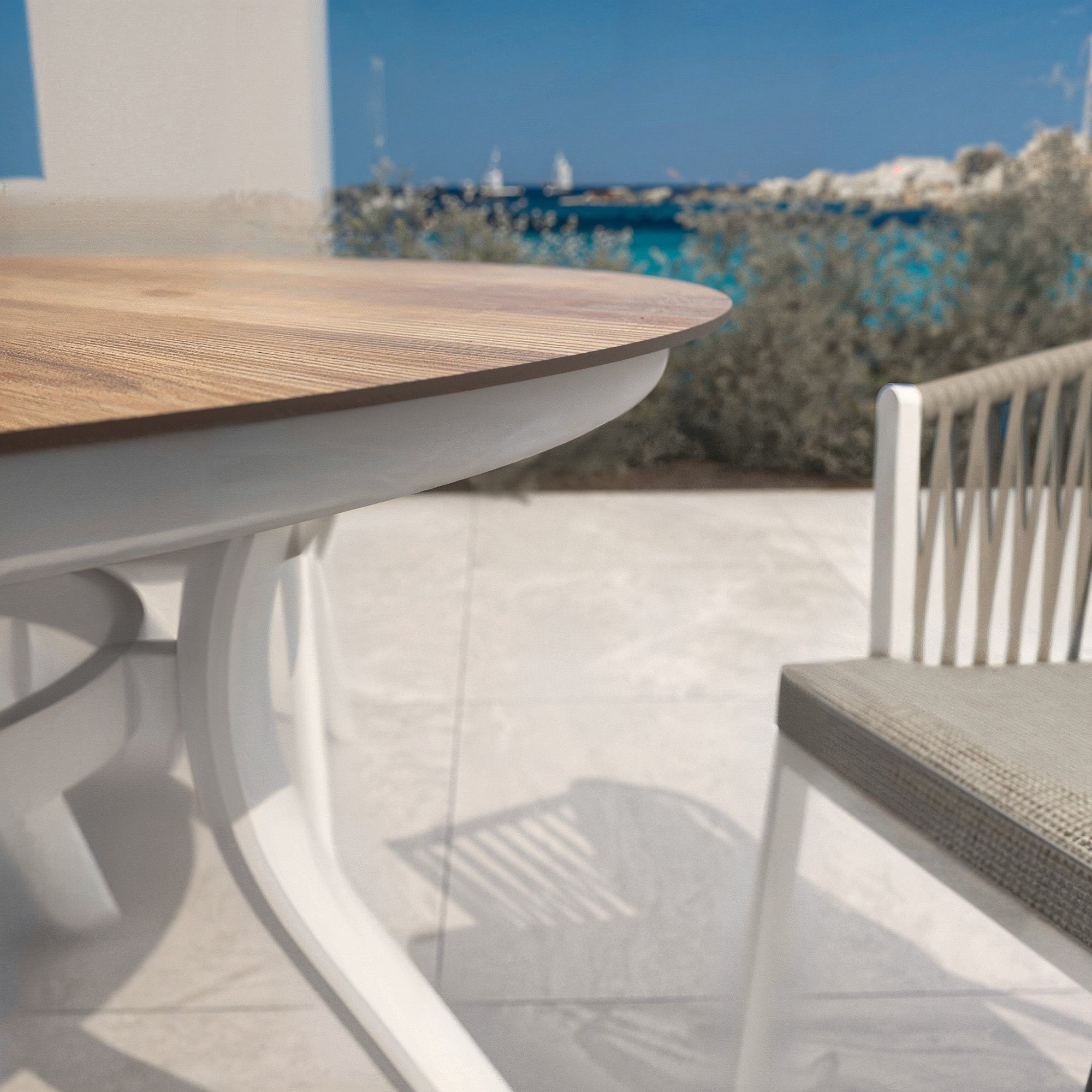 Table de jardin ronde 5 places Amalfi (D120 cm)