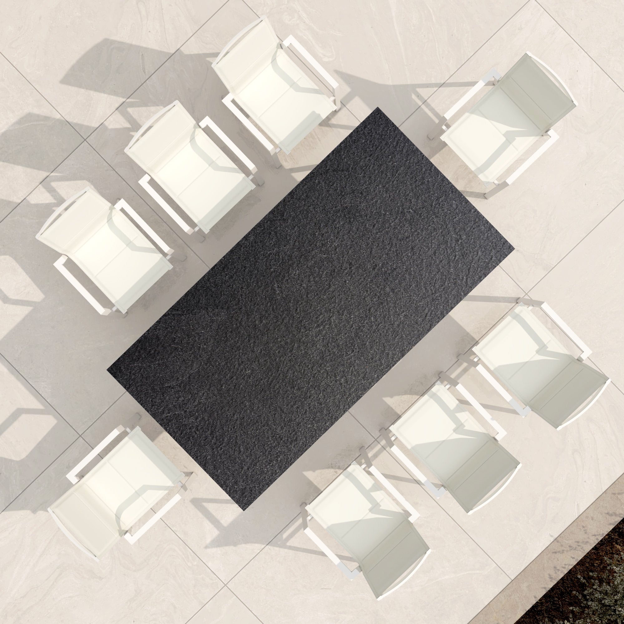 Tavolo da giardino 10 posti Alluminio/HPL Biarritz (220x115cm)