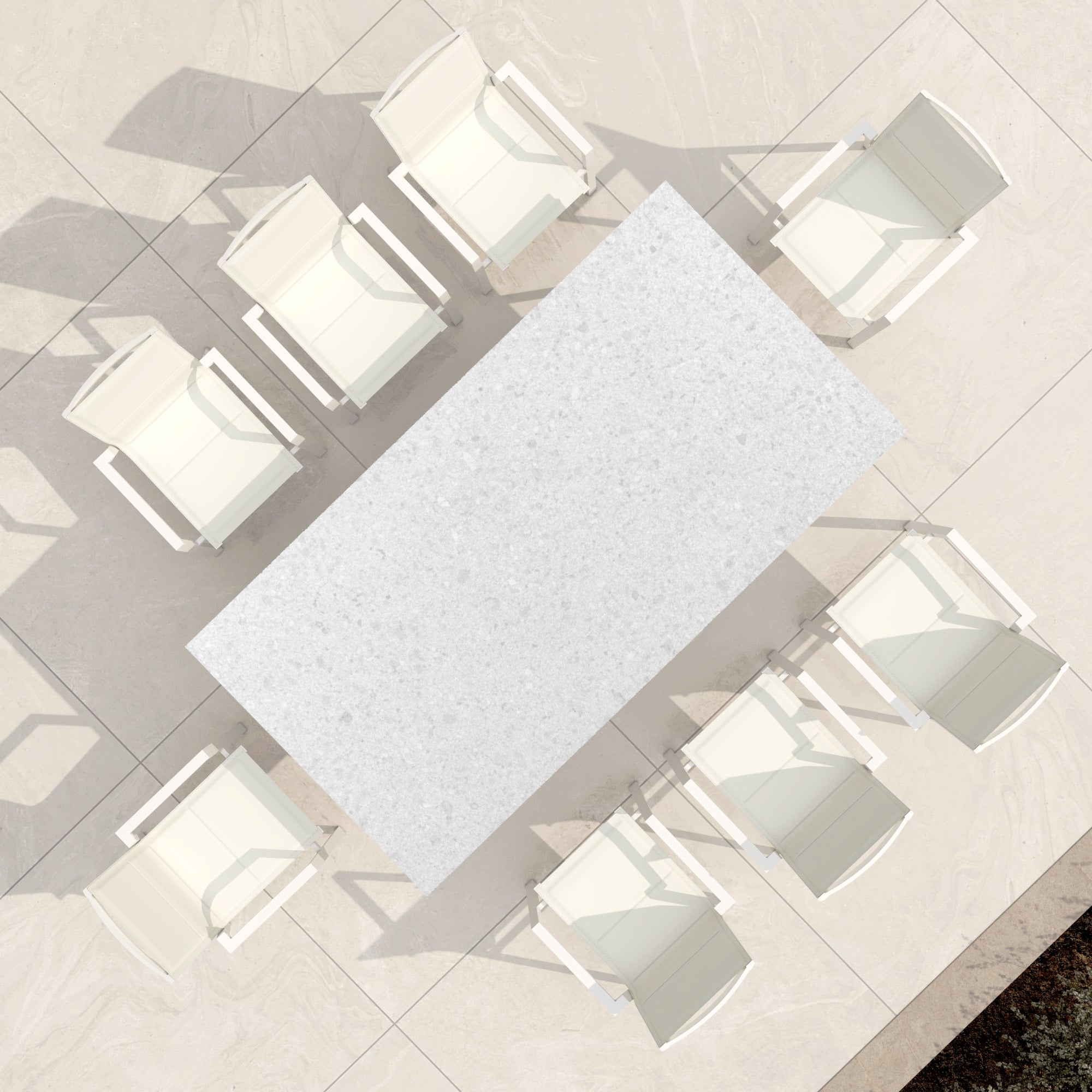 Tavolo da giardino 10 posti Alluminio/HPL Biarritz (220x115cm)