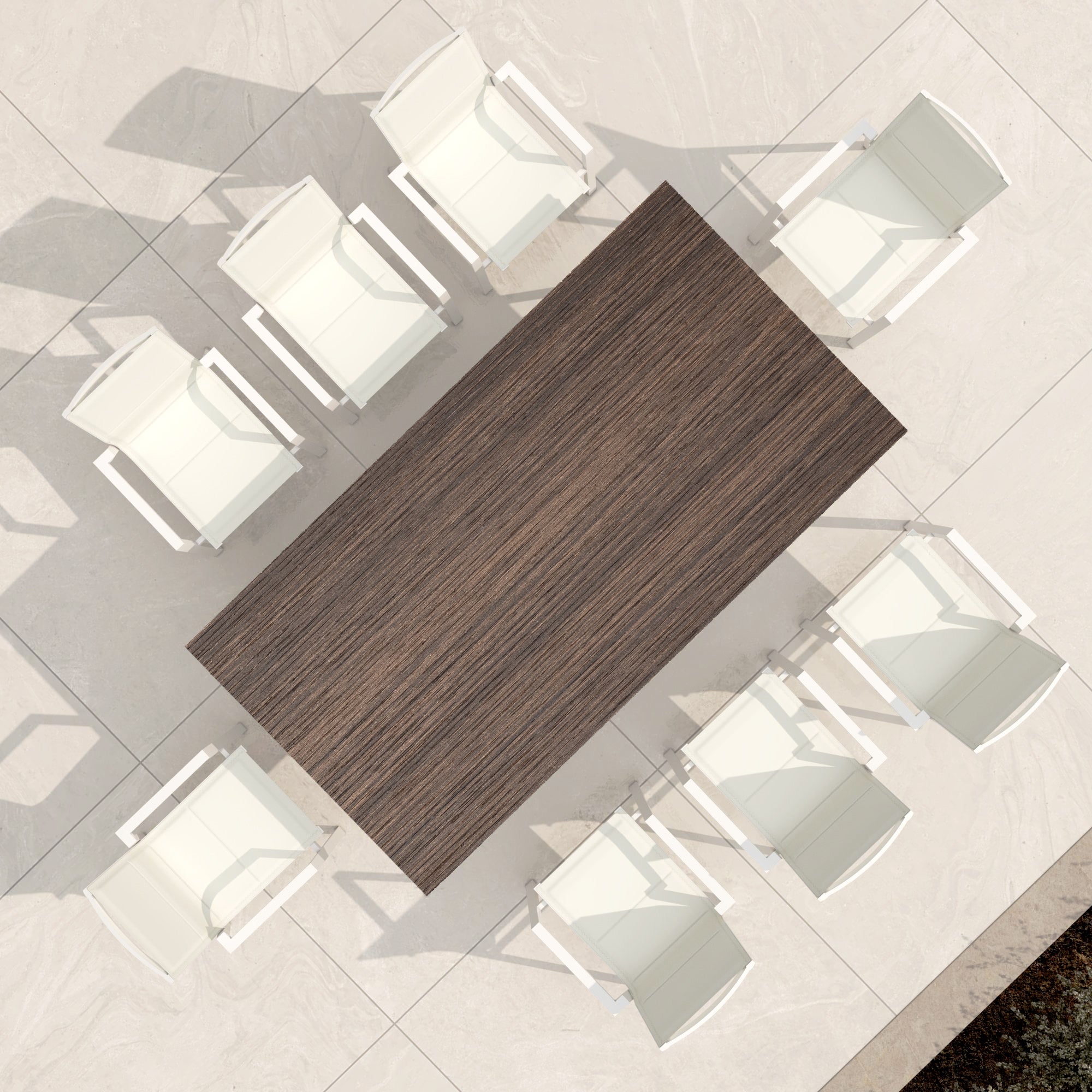 Tavolo da giardino 10 posti Alluminio/HPL Biarritz (220x115cm)