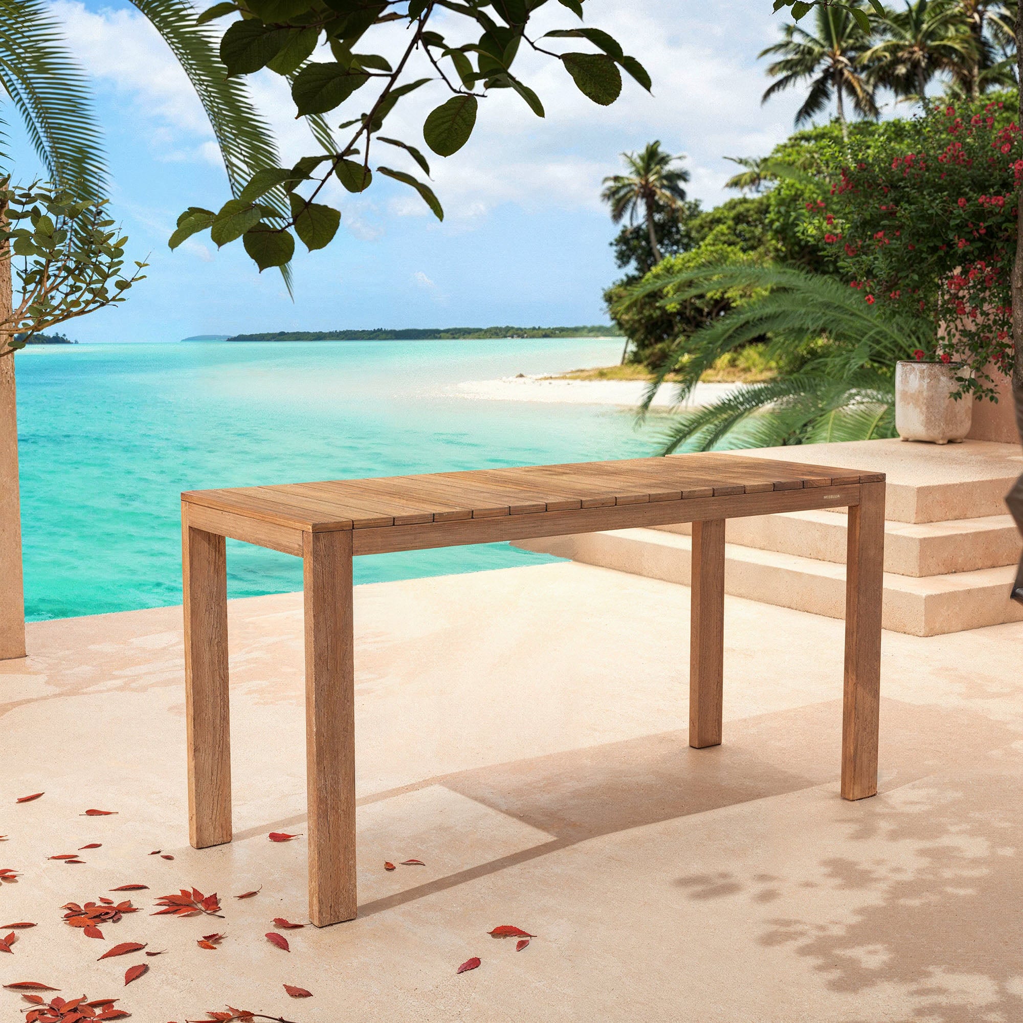 Tavolo bar da giardino rettangolare Borneo (203x80)