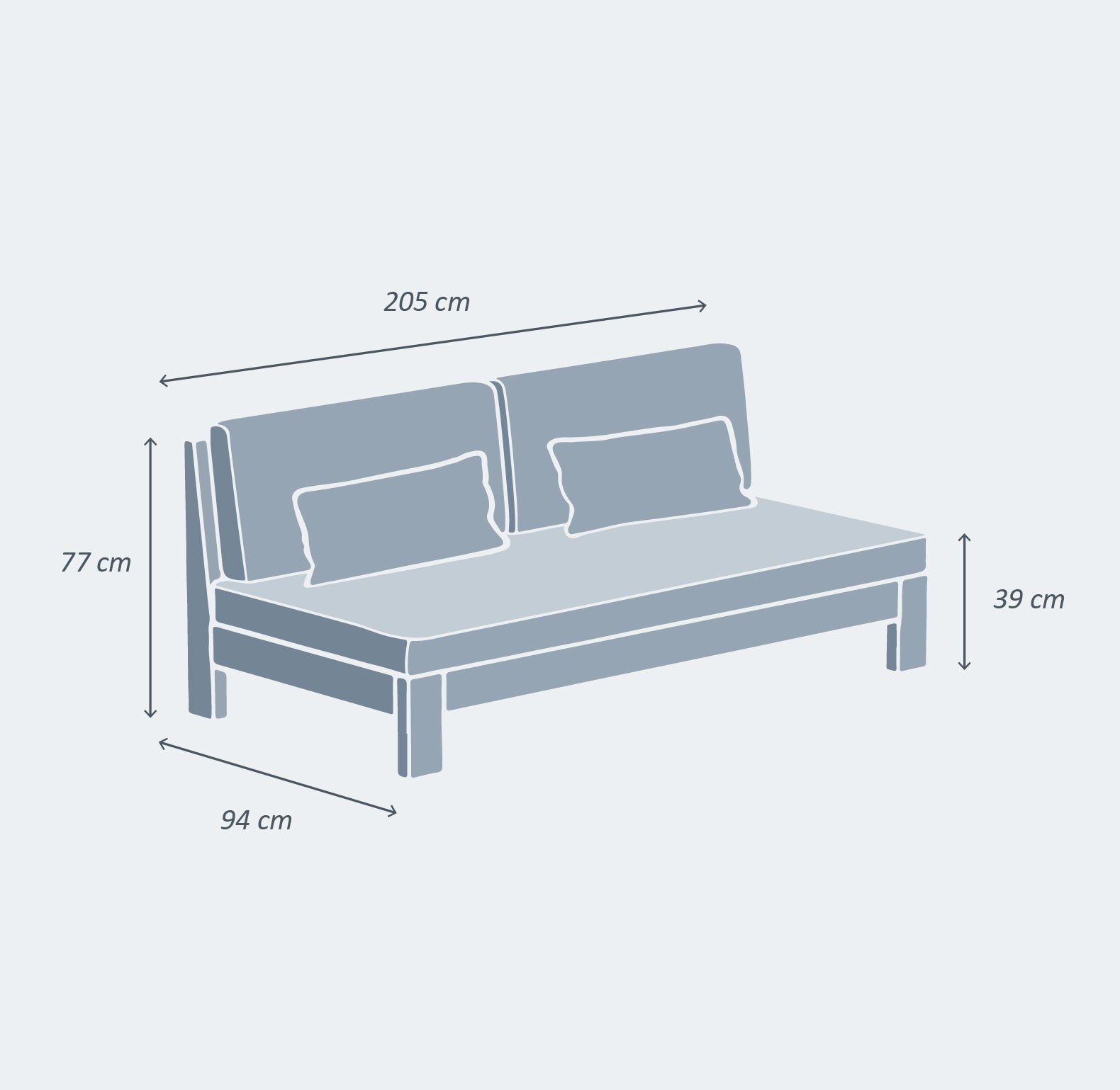 Borneo 3-seater garden sofa
