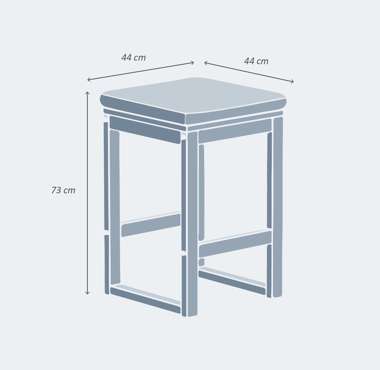 Conjunto de 2 bancos de jardim Bornéo