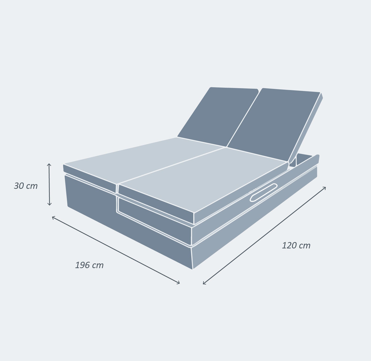 Tumbona doble / sofá de jardín Calvi
