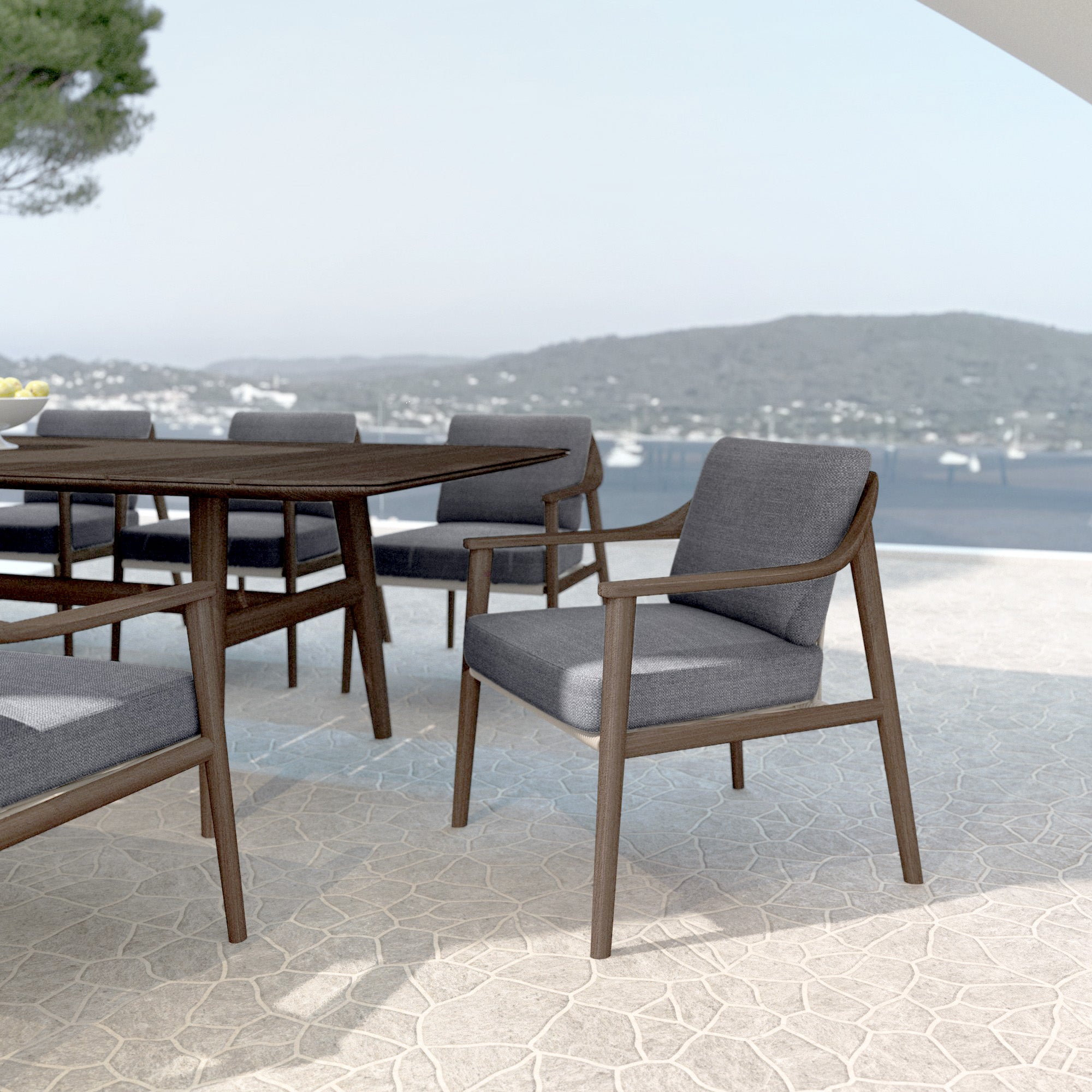 Teak dining armchair Cap Ferrat