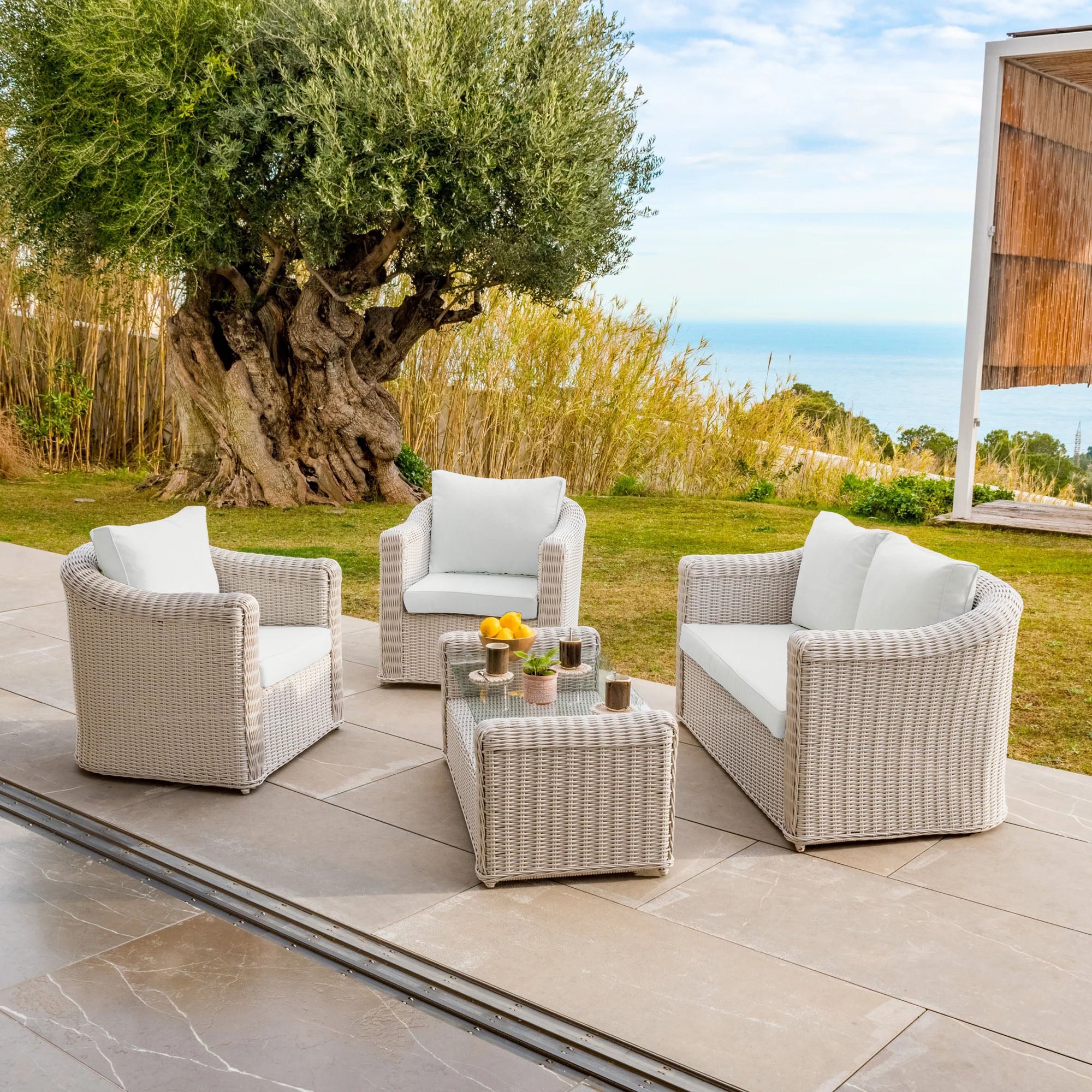 Coussins de remplacement pour salon de jardin Calvi 5 places - Mobellia