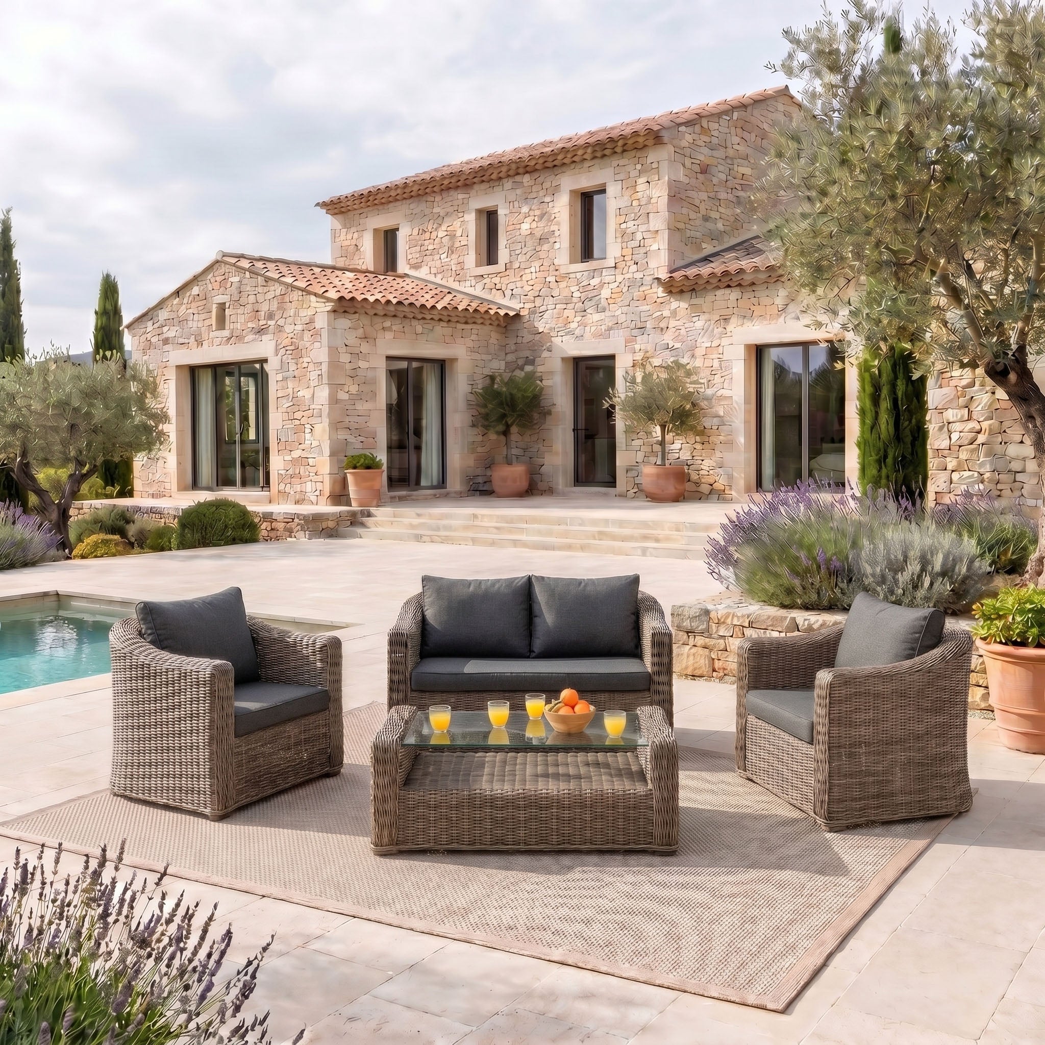 Conjunto de jardim Calvi - 4 lugares