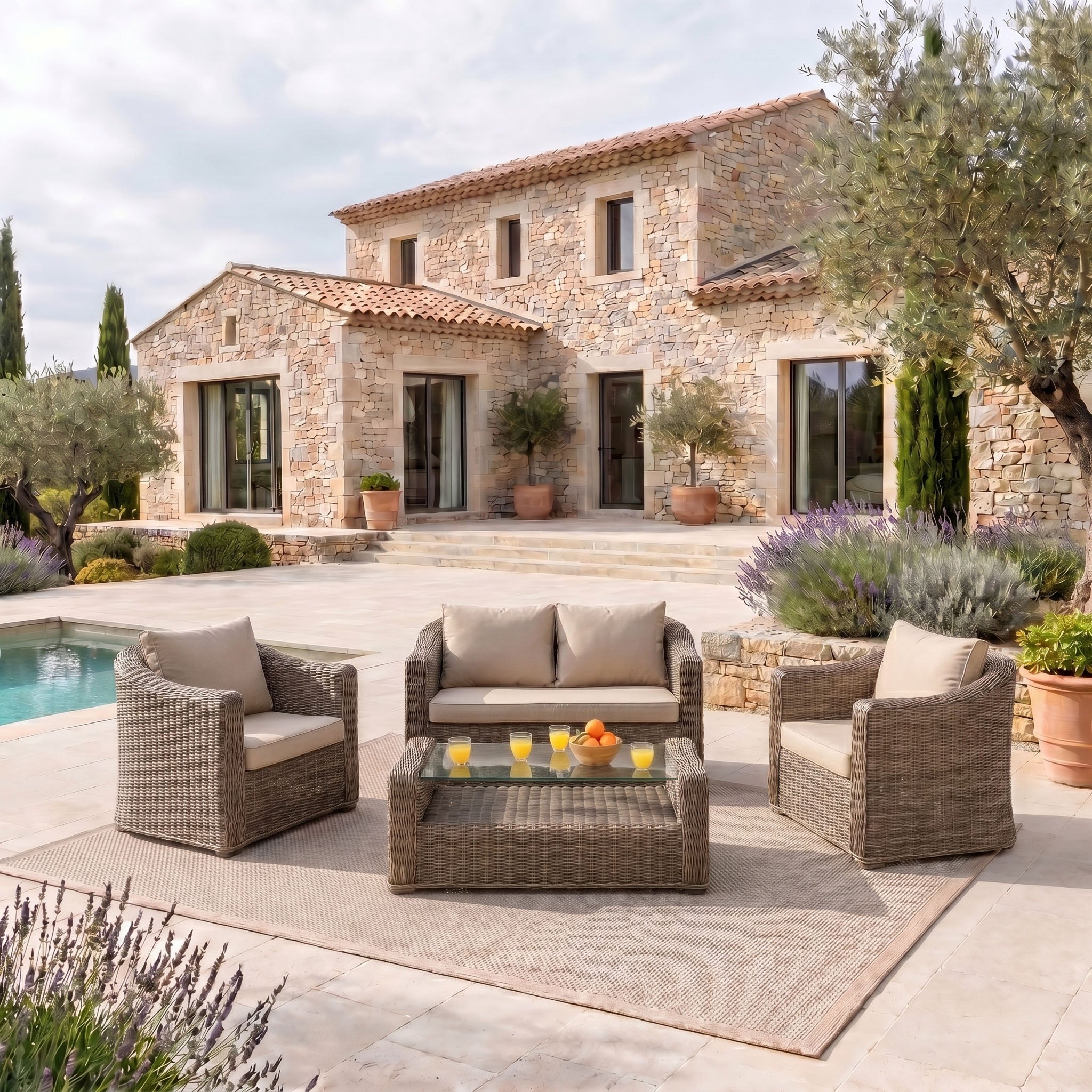 Conjunto de jardim Calvi - 4 lugares